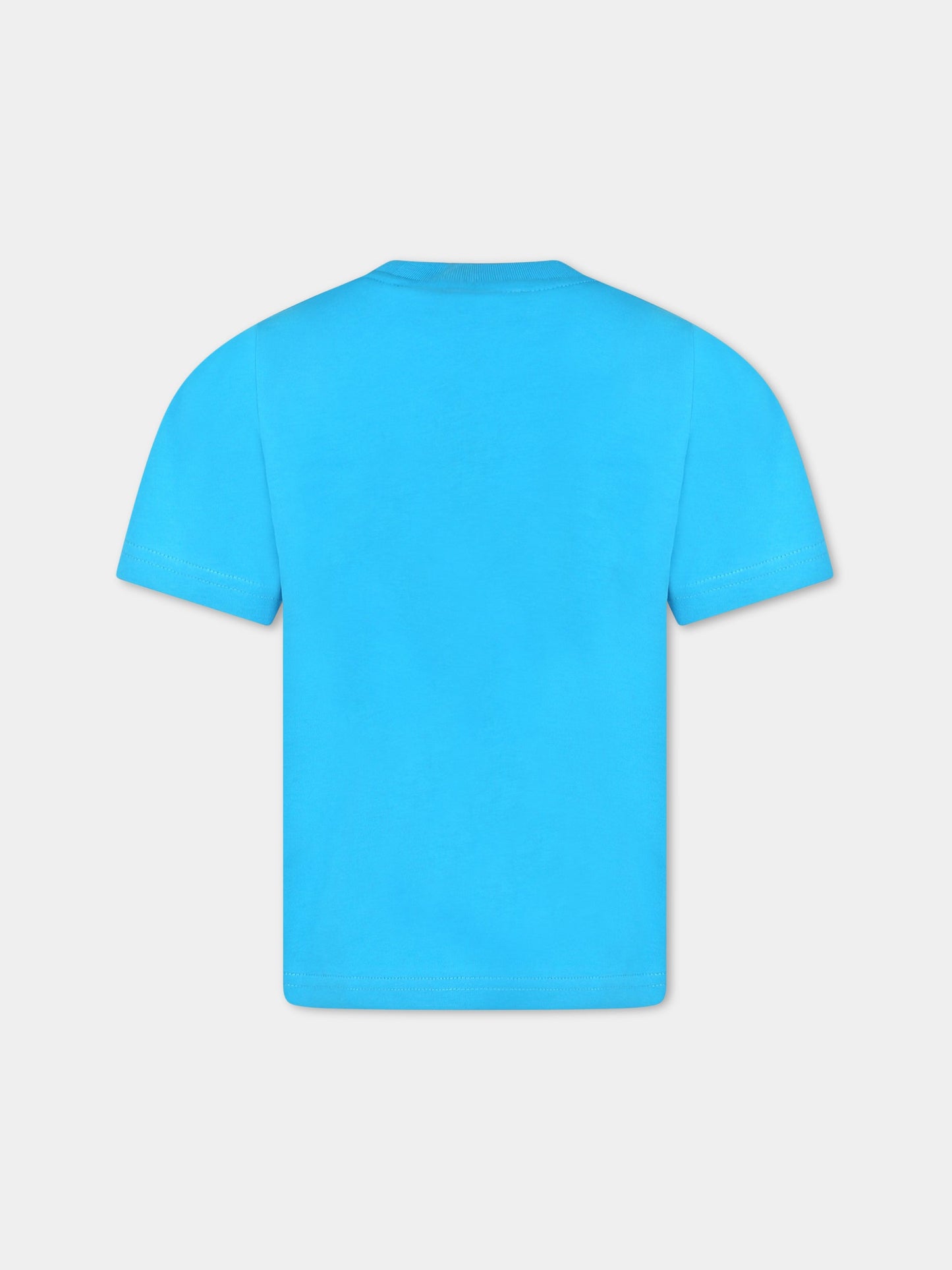 T-shirt azzurra per bambino con logo,Dsquared2,DQ1770 D0A4C DQ817