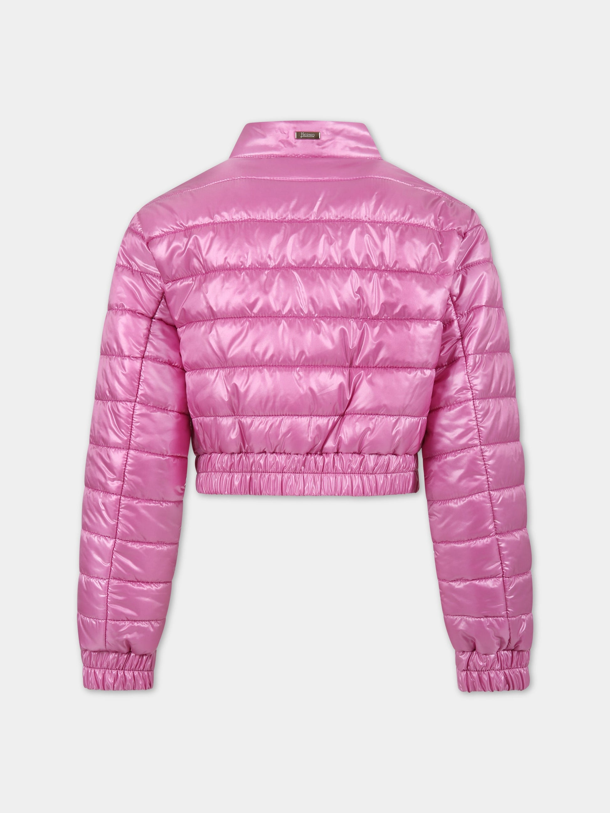 Piumino rosa per bambina con logo,Herno Kids,GI000069G 12017 4110