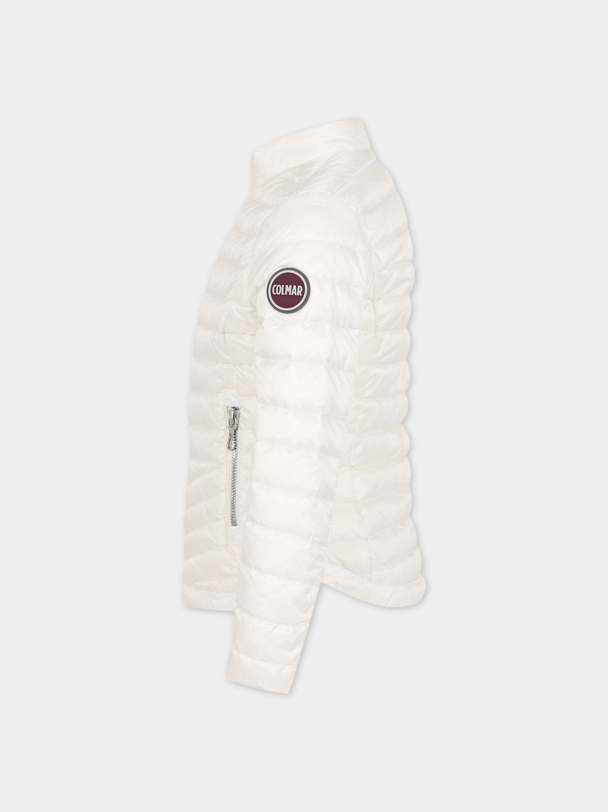 Piumino bianco per bambina con logo,Colmar Originals Kids,3457U 9VX 01