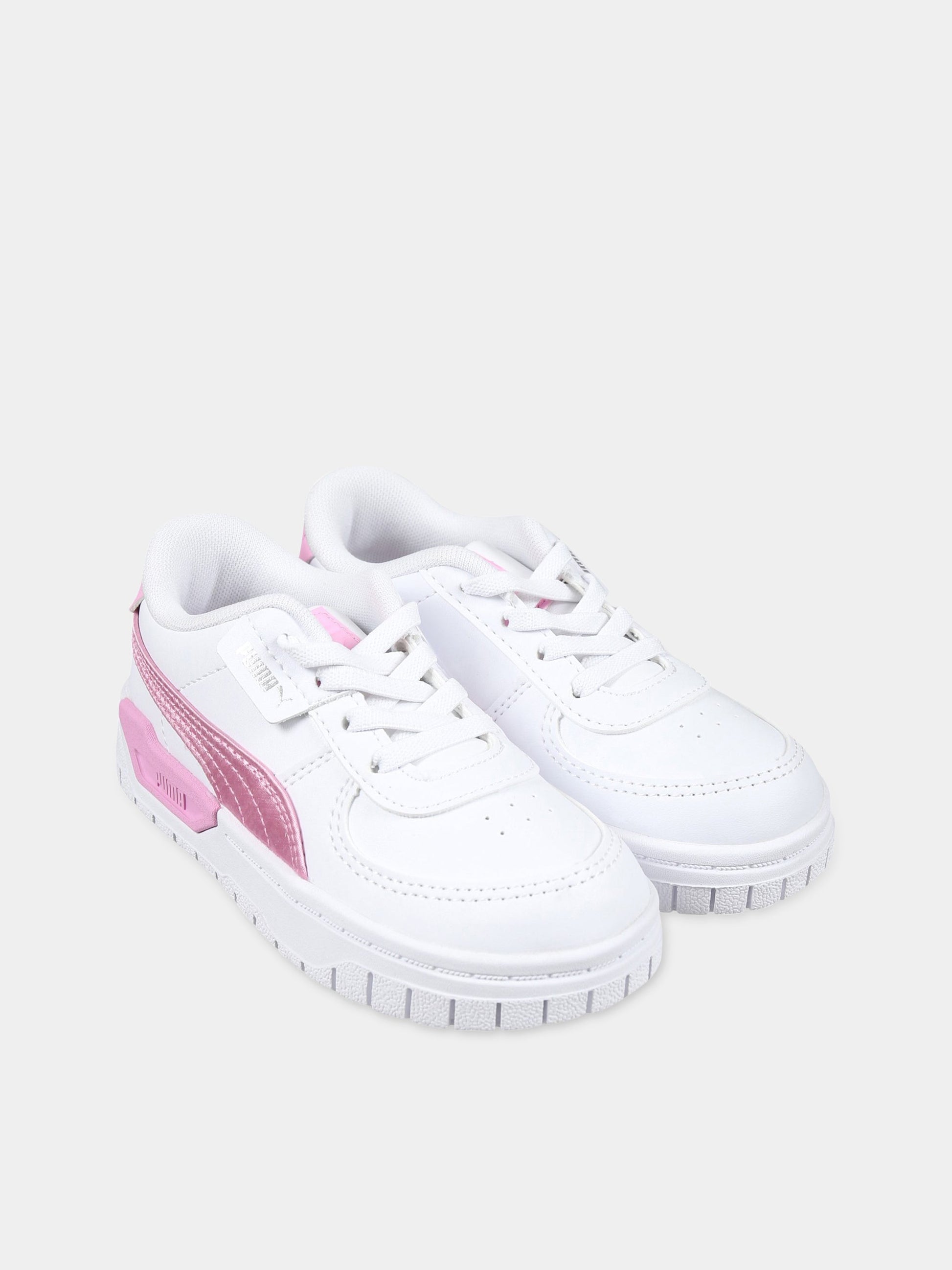 Sneakers bianche per bambina con logo,Puma,PU386075 386075 03