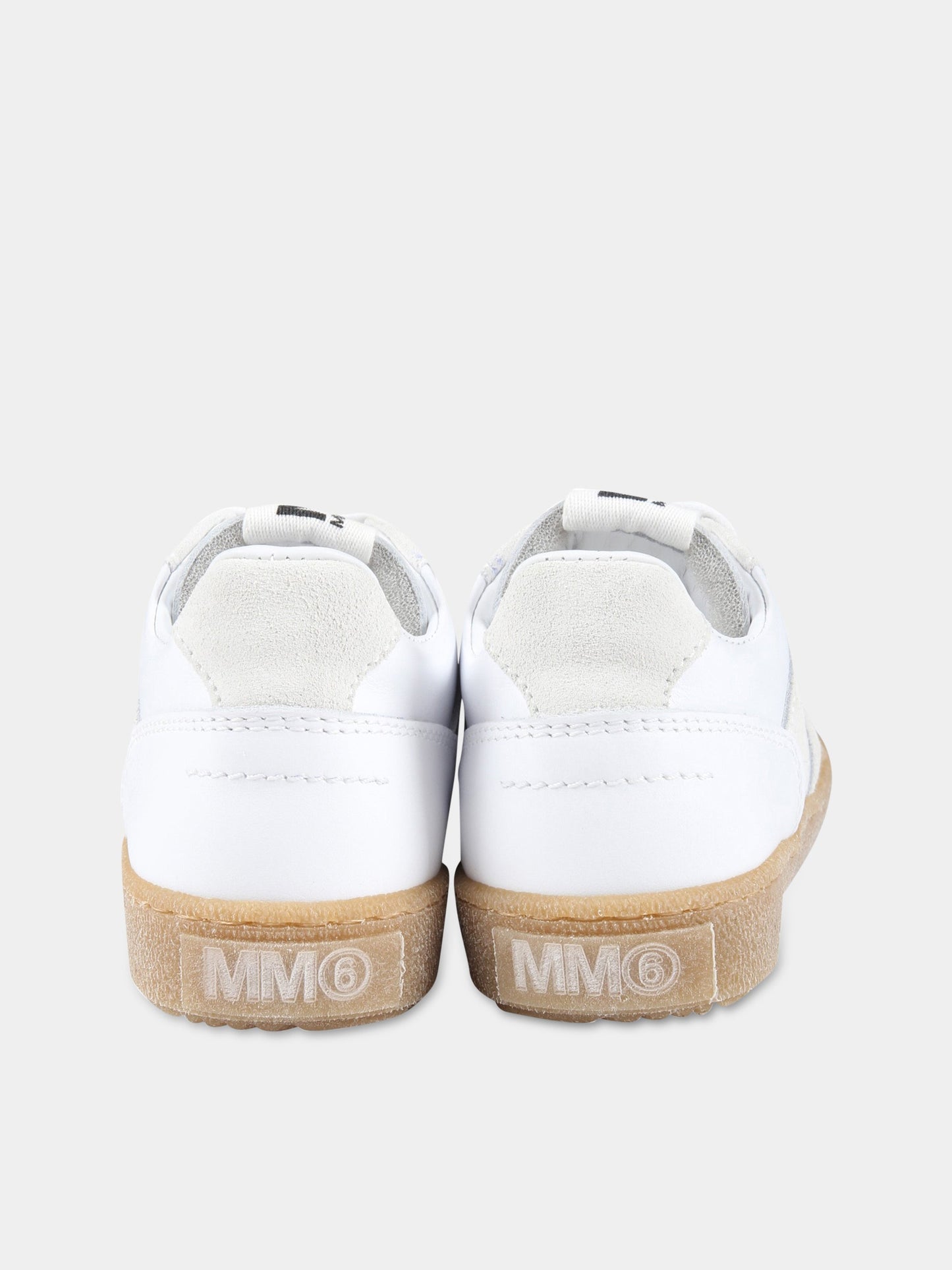 Sneakers bianche per bambini con logo,Mm6 Maison Margiela,73413 1