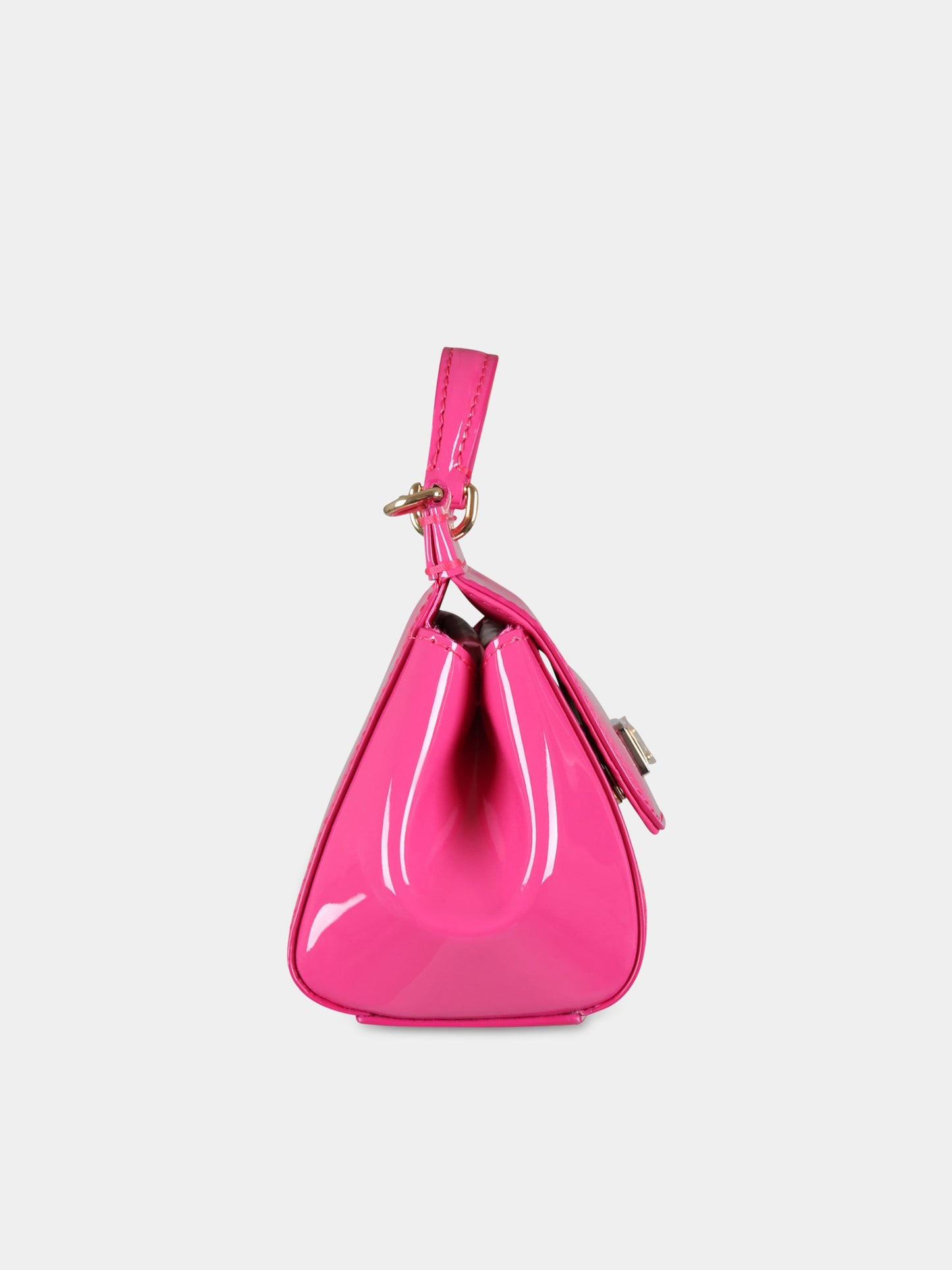 Borsa fucsia Sicily per bambina con logo,Dolce & Gabbana Kids,EB0003 A1067 80411
