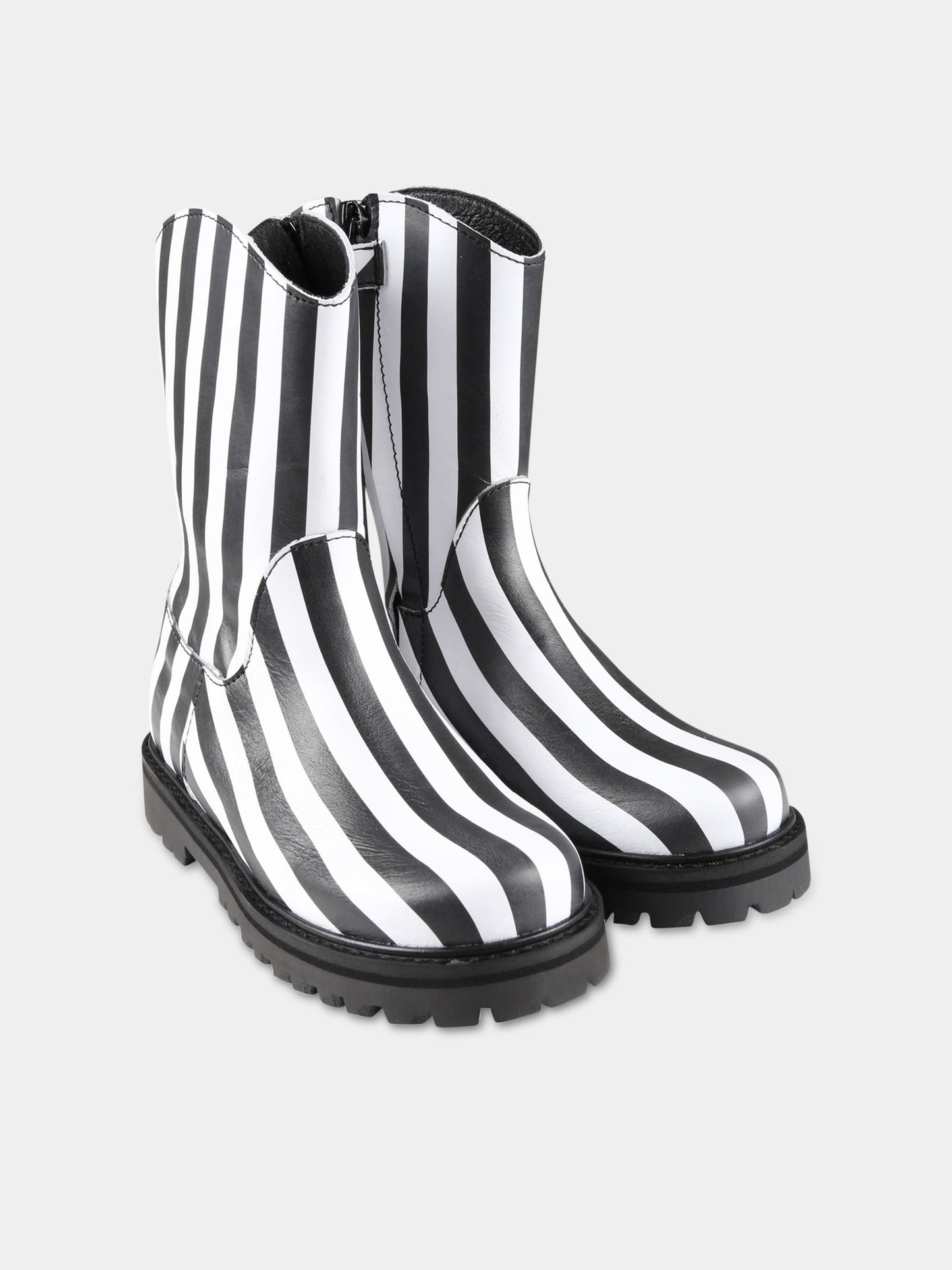 Stivali multicolor per bambina,Marques Almeida,SS23COREAC0188LTH BLACK/WHITE