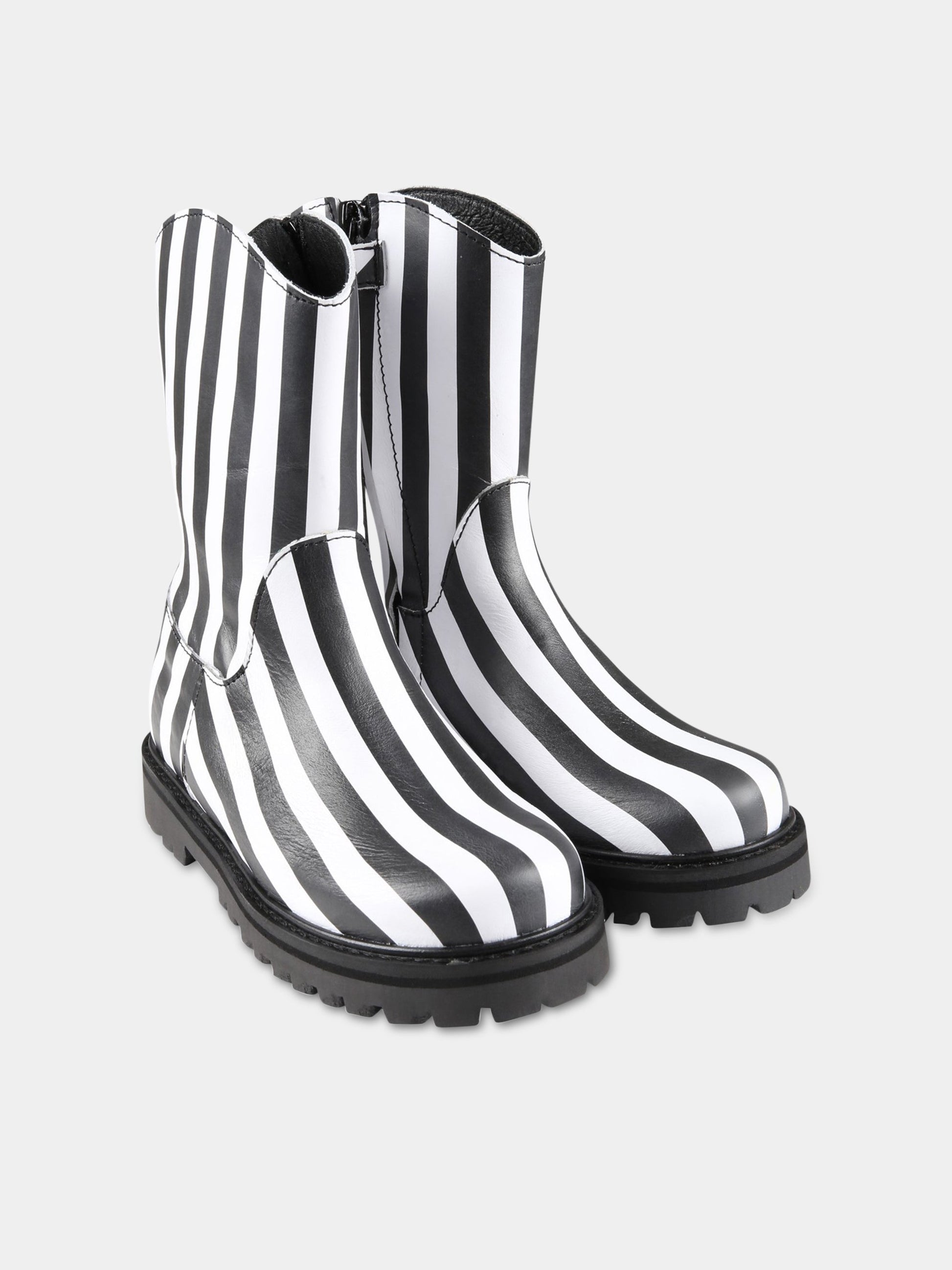 Stivali multicolor per bambina,Marques Almeida,SS23COREAC0188LTH BLACK/WHITE