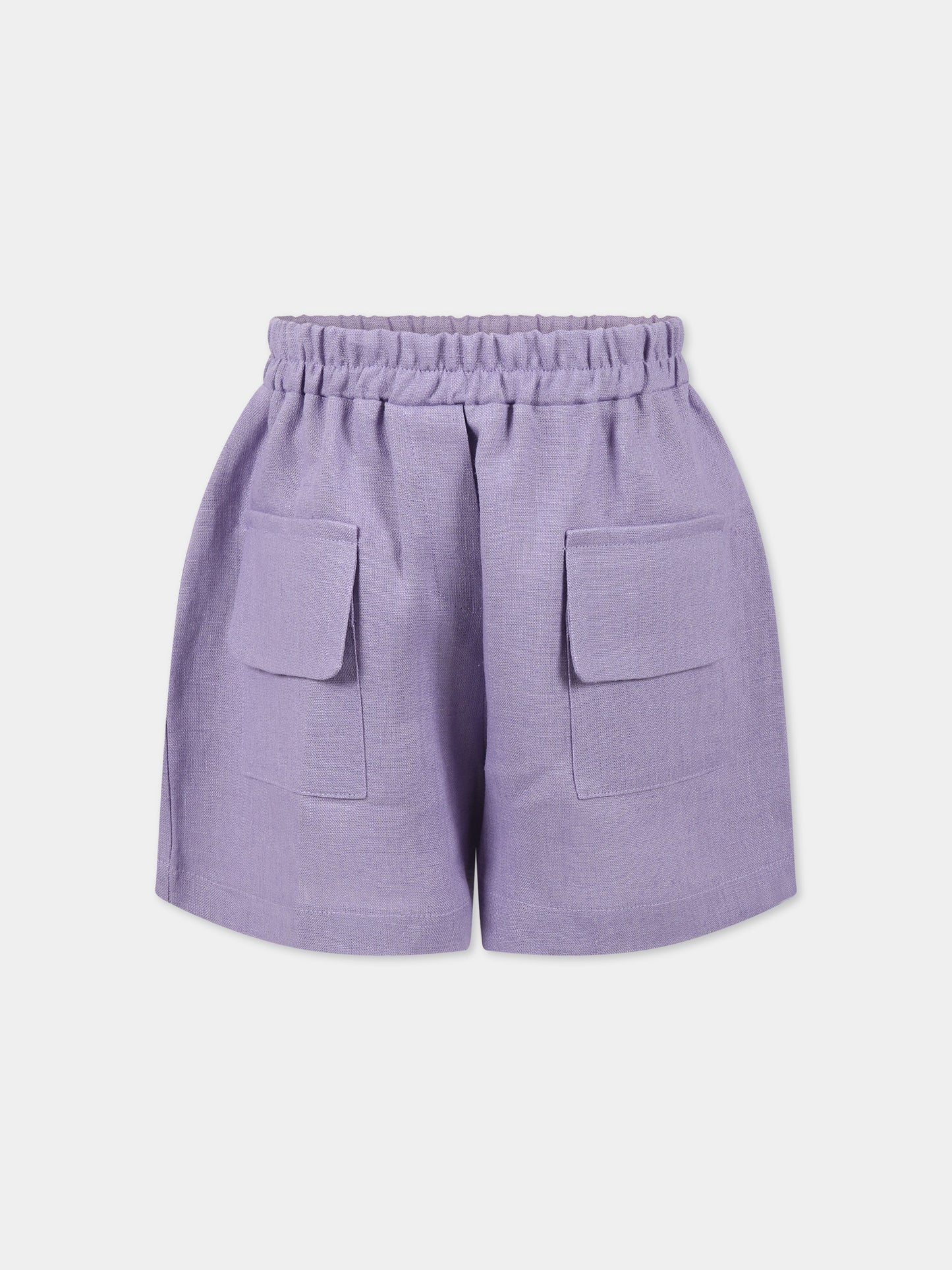 Shorts viola per bambina,Paade Mode,232170214