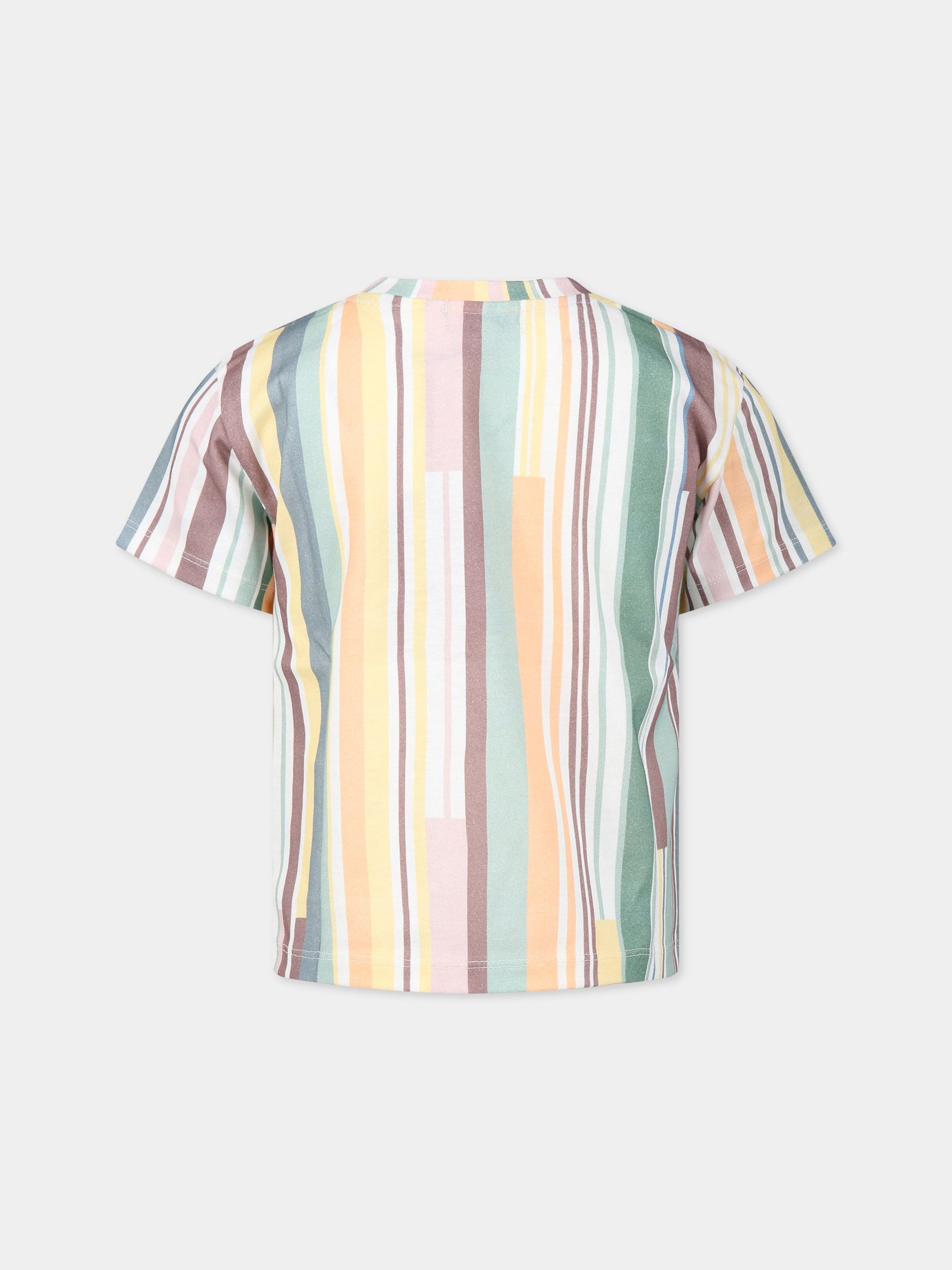 T-shirt multicolor per bambina con logo,Coco Au Lait,14COCO1056