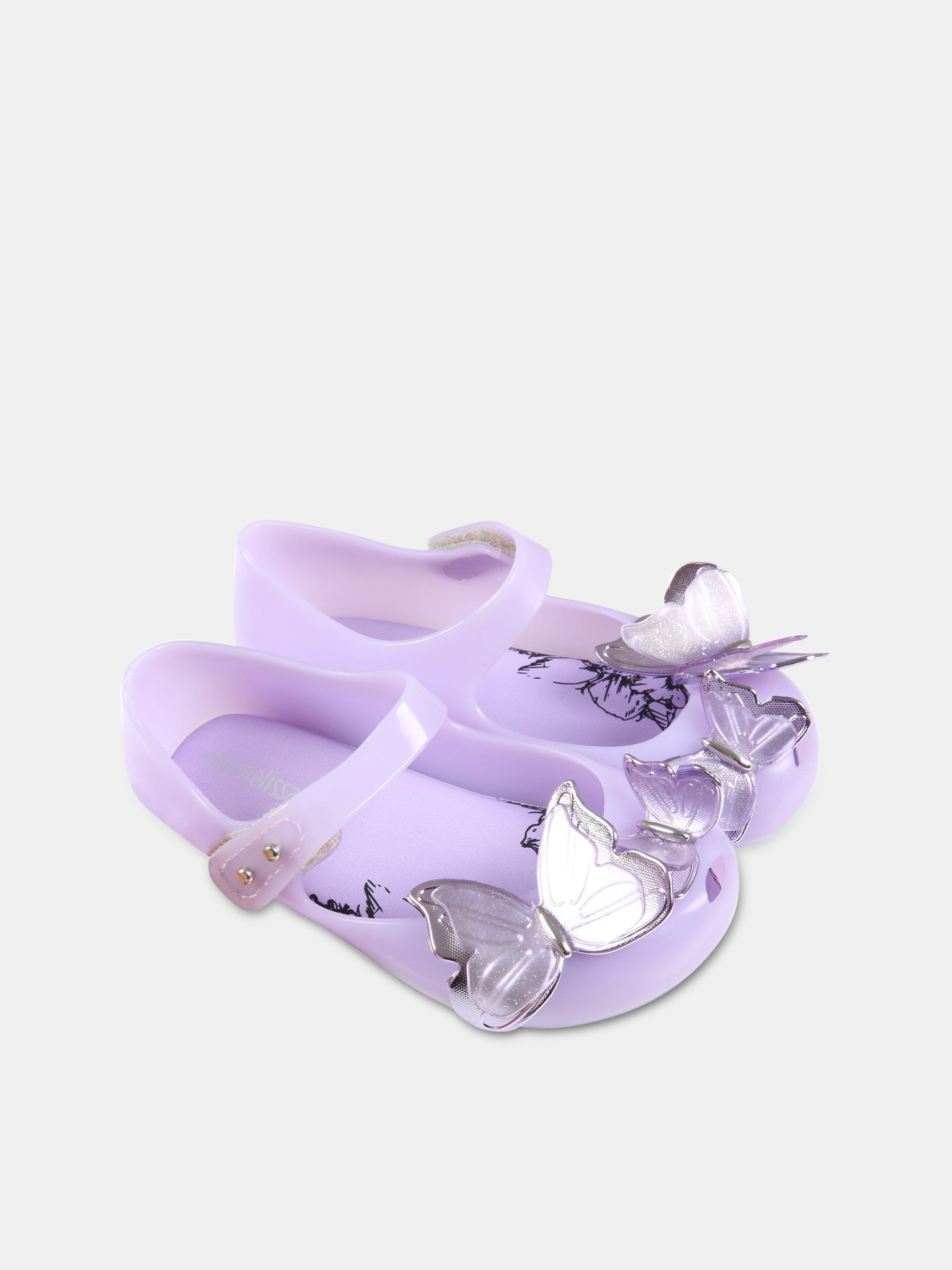 Ballerine lilla per bambina con farfalla,Mini Melissa,32849 AB670