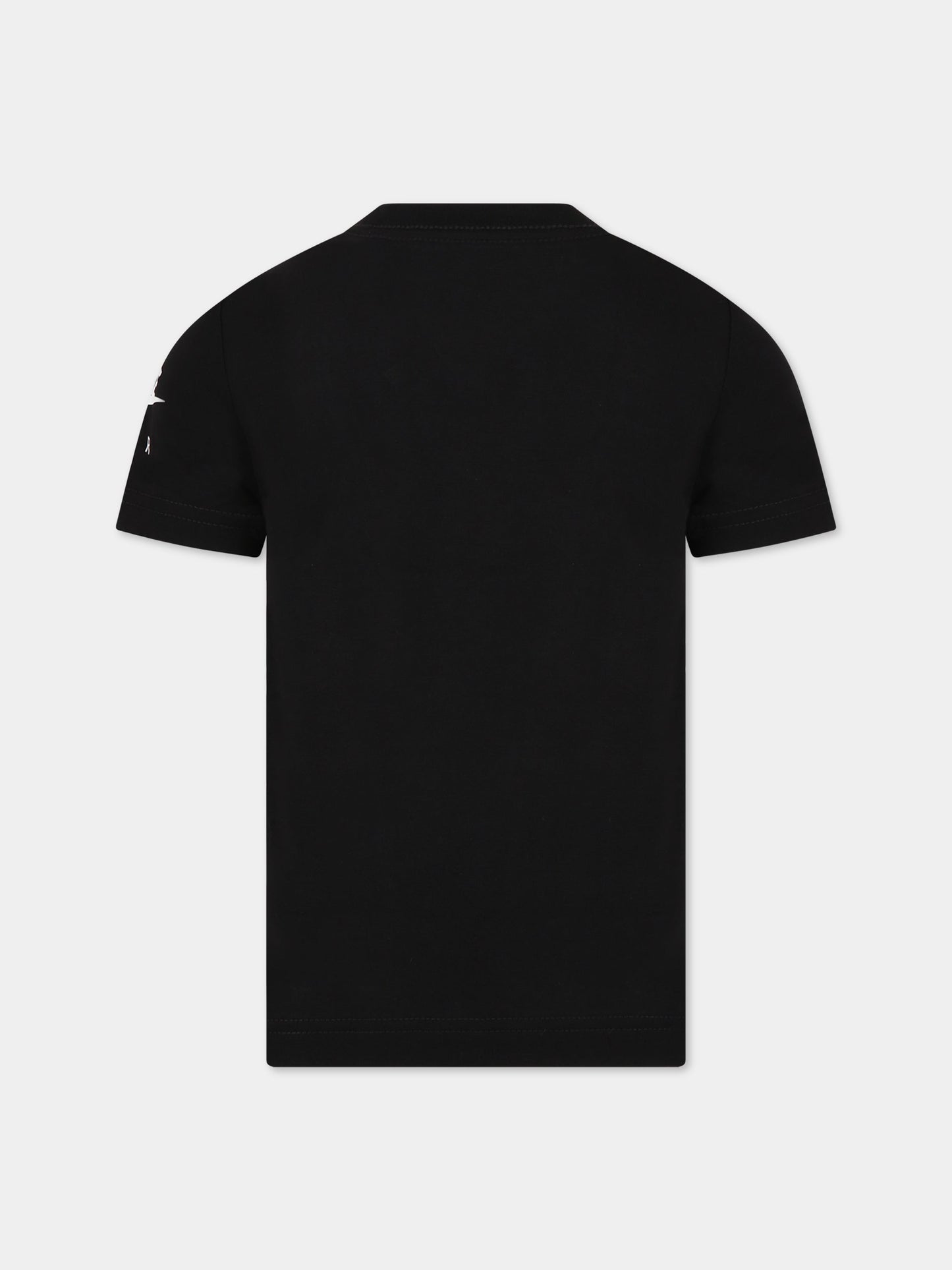 T-shirt nera per bambino con logo,Nike,86K947 023