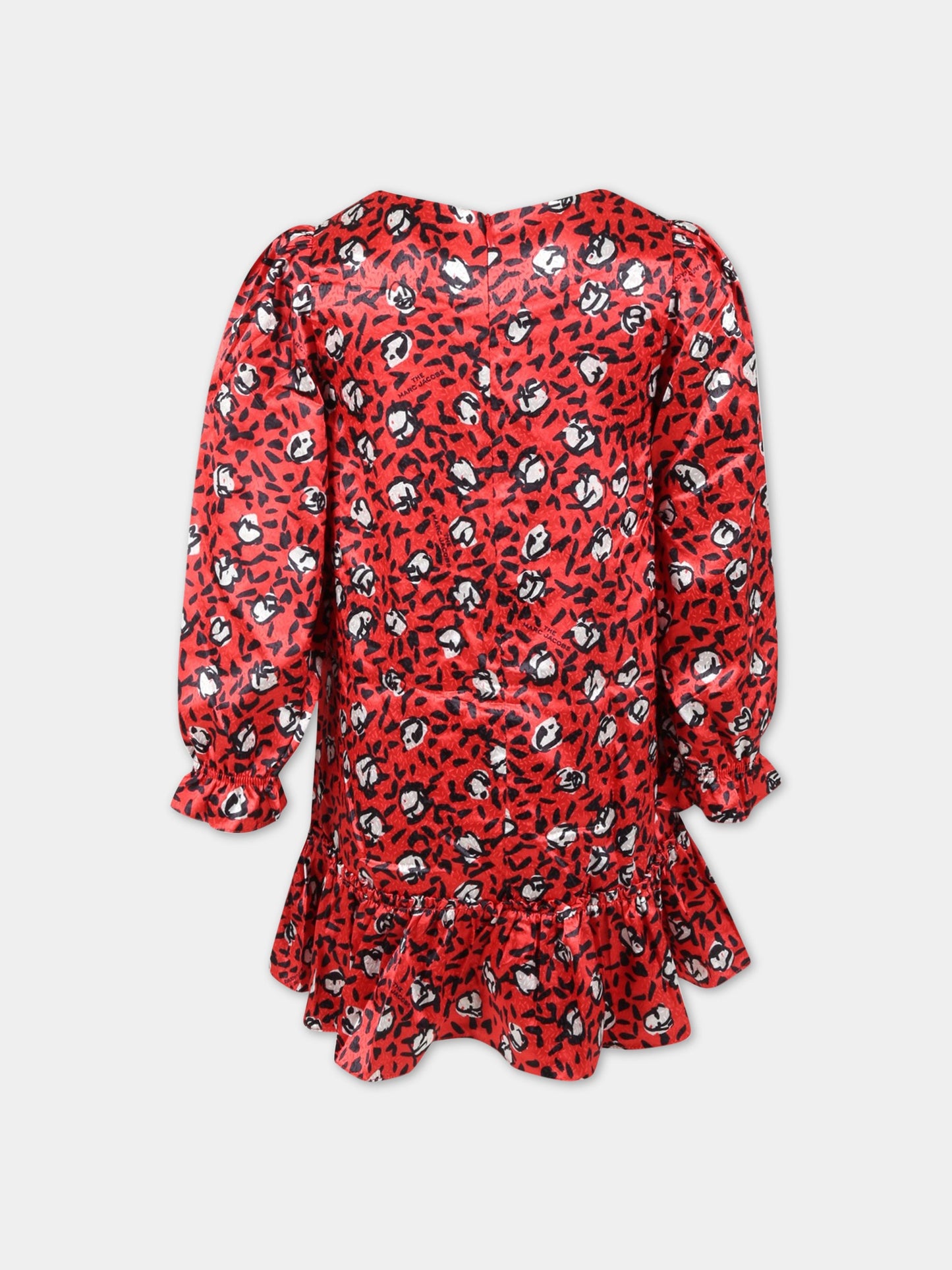 Vestito rosso per bambina con marsupio,Little Marc Jacobs,W12390 97E