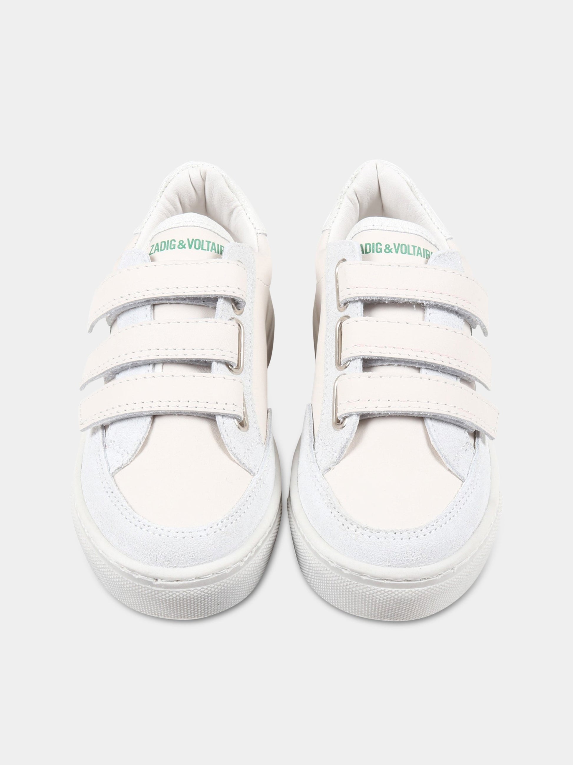 Sneakers bianche per bambina con logo,Zadig & Voltaire Kids,X19T25 117