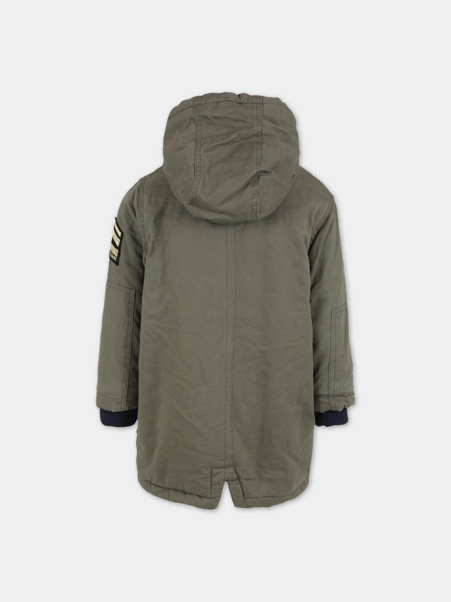 Parka verde per bambina,Zadig & Voltaire Kids,X26046 655