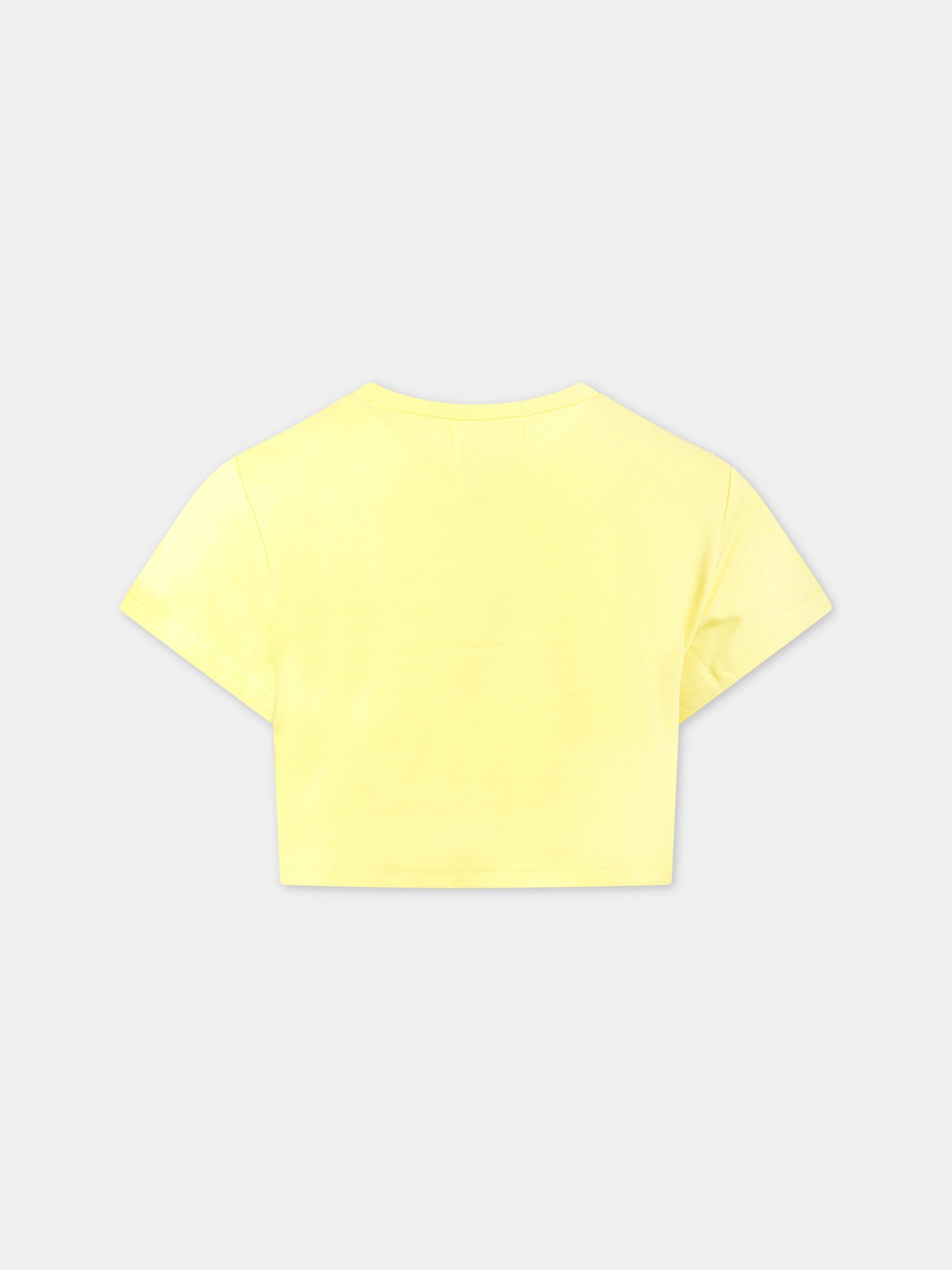 T-shirt gialla per bambina con stampa,Little Marc Jacobs,W55015 508