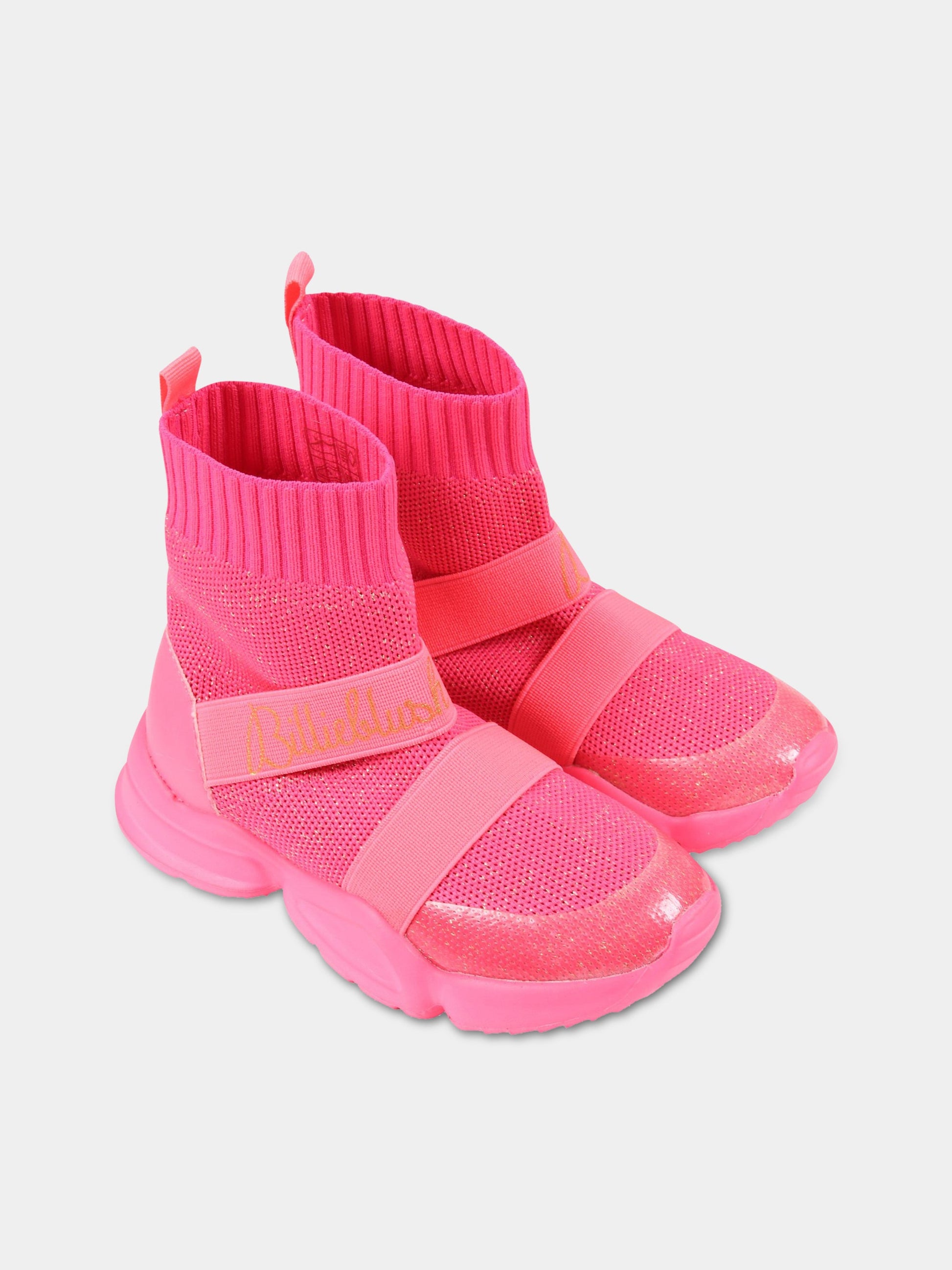 Sneakers fucsia per bambina con logo,Billieblush,U19275 499