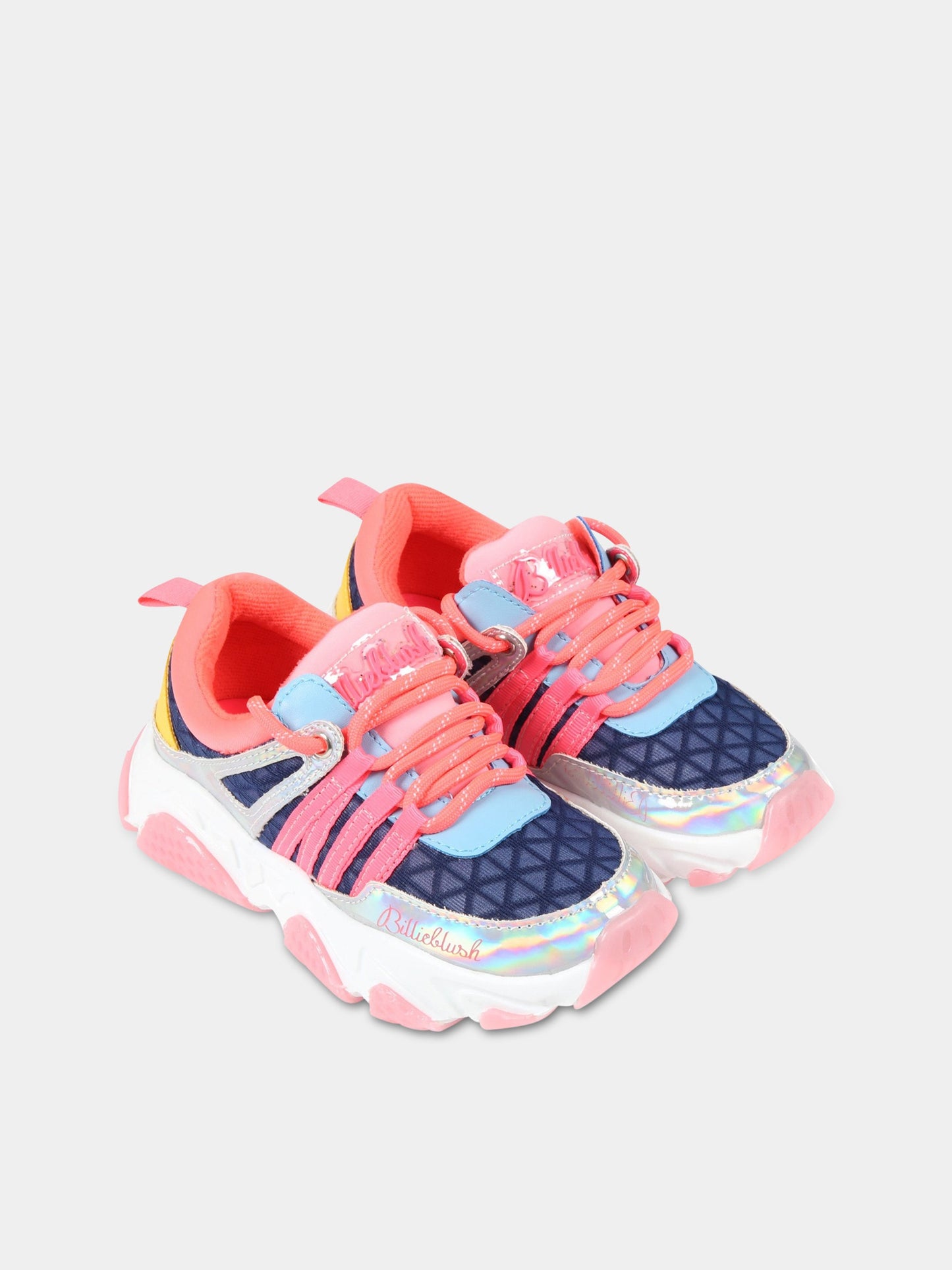 Sneakers multicolor per bambina con logo,Billieblush,U19280 85T
