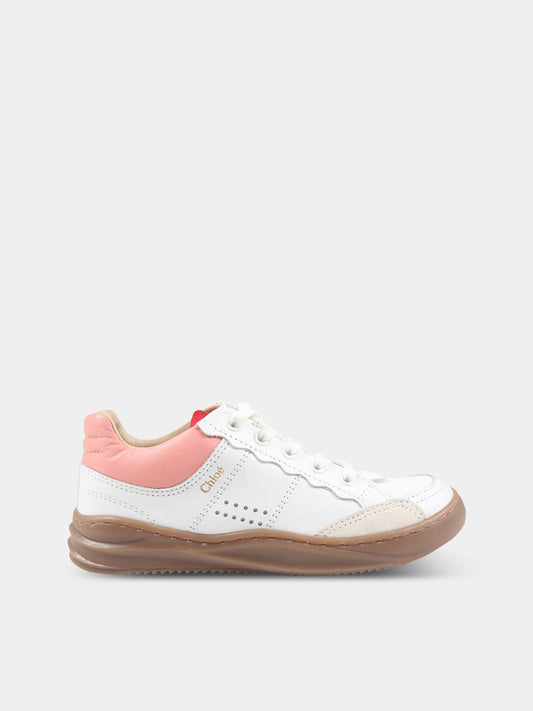 Sneakers multicolor per bambina con logo,Chloé Kids,C19139 117