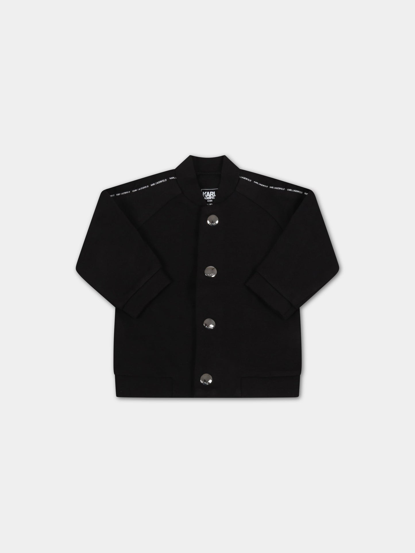 Tuta nera per neonato,Karl Lagerfeld Kids,Z98089 M41