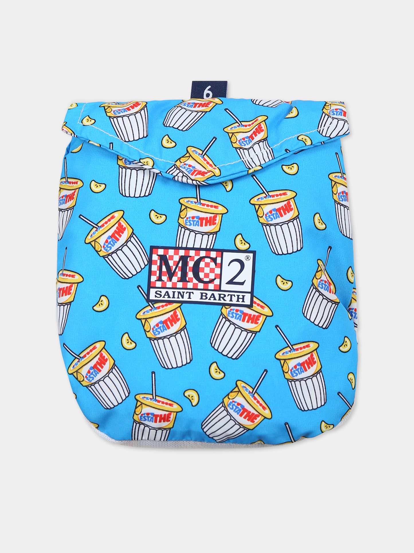 Boxer mare azzurro per bambino con stampa estathé e logo,Mc2 Saint Barth,JEAN LIGHTING TEA FRESH 32