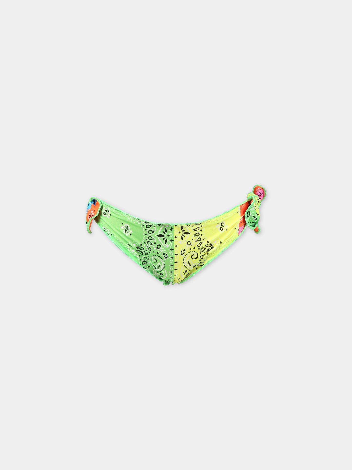 Slip-mare multicolor per bambina con stampa bandana,Mc2 Saint Barth,CRIC BANDANNA ROUND FLUO COL