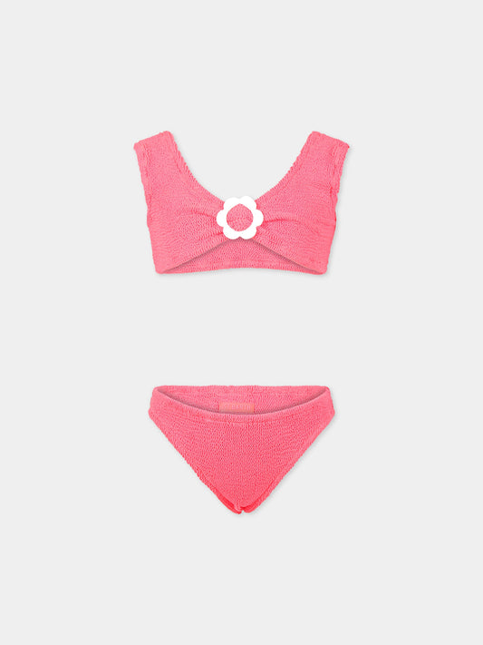 Bikini rosso per bambina con logo,Mc2 Saint Barth,KOURTNEY W JR CRINKLE 42 RING