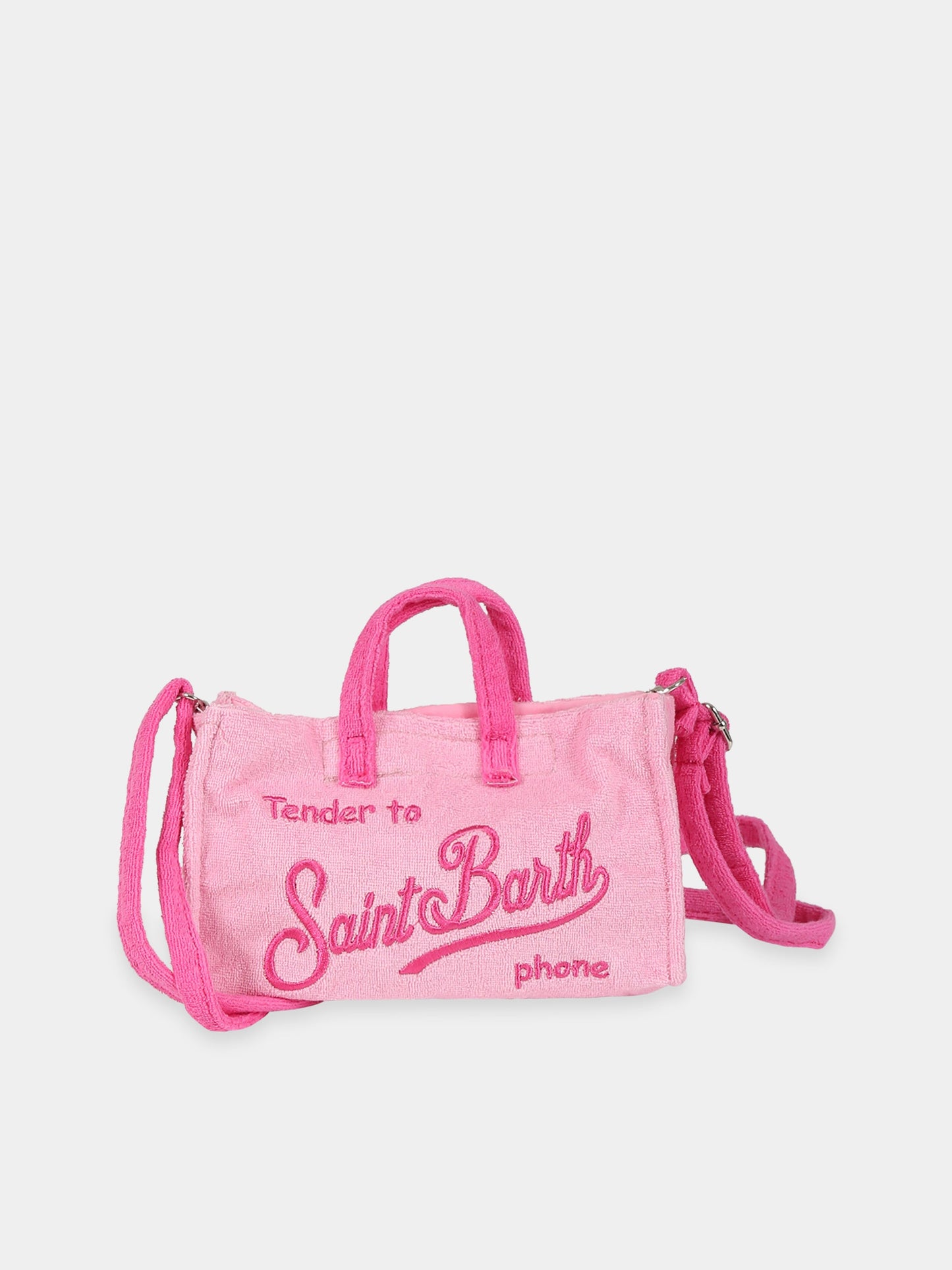 Borsa rosa per bambina con logo,Mc2 Saint Barth,PHONE BAG TERRY 2177