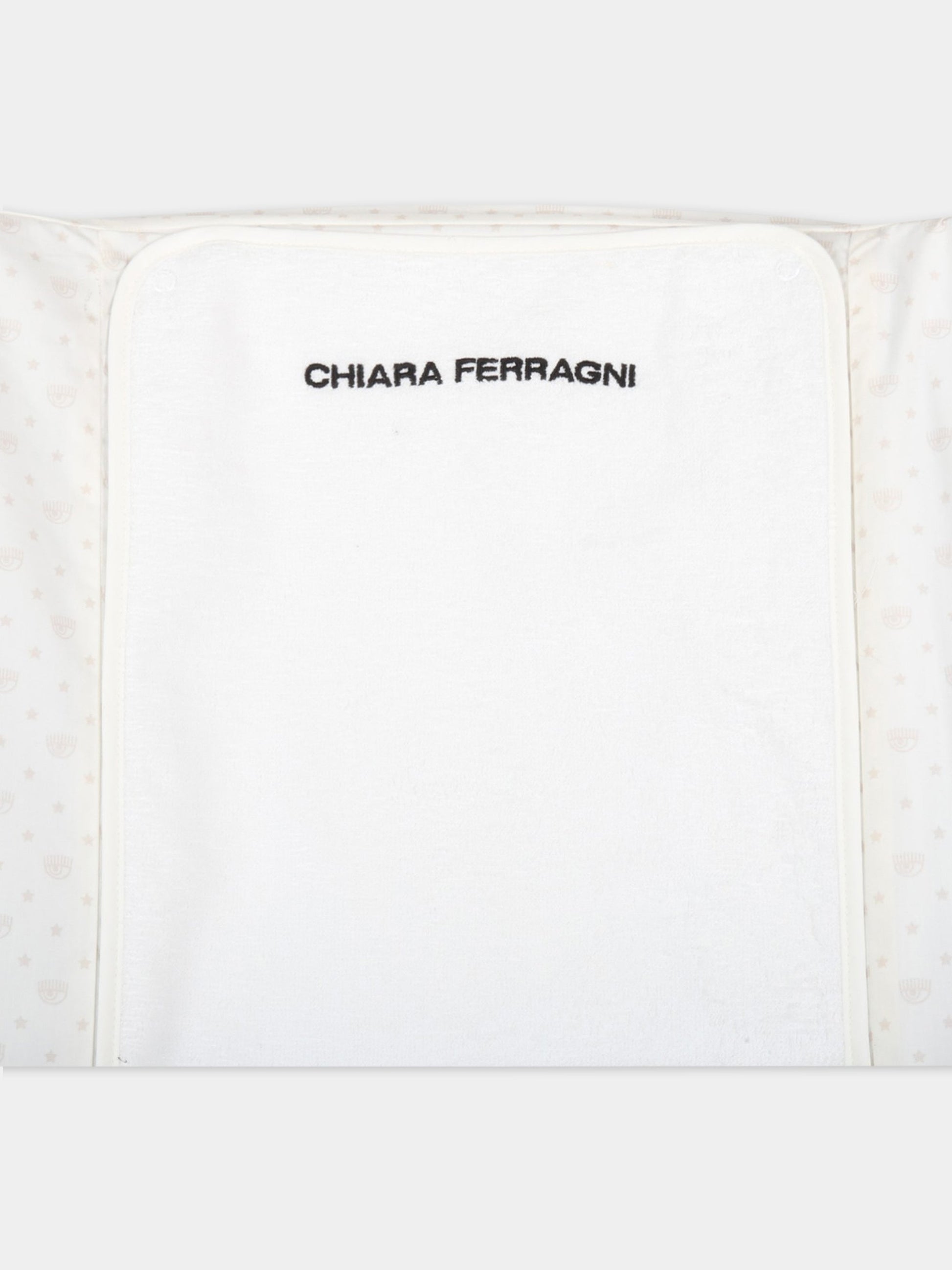 Fasciatoio avorio per neonati con occhiolino,Chiara Ferragni Homewear,CF050B