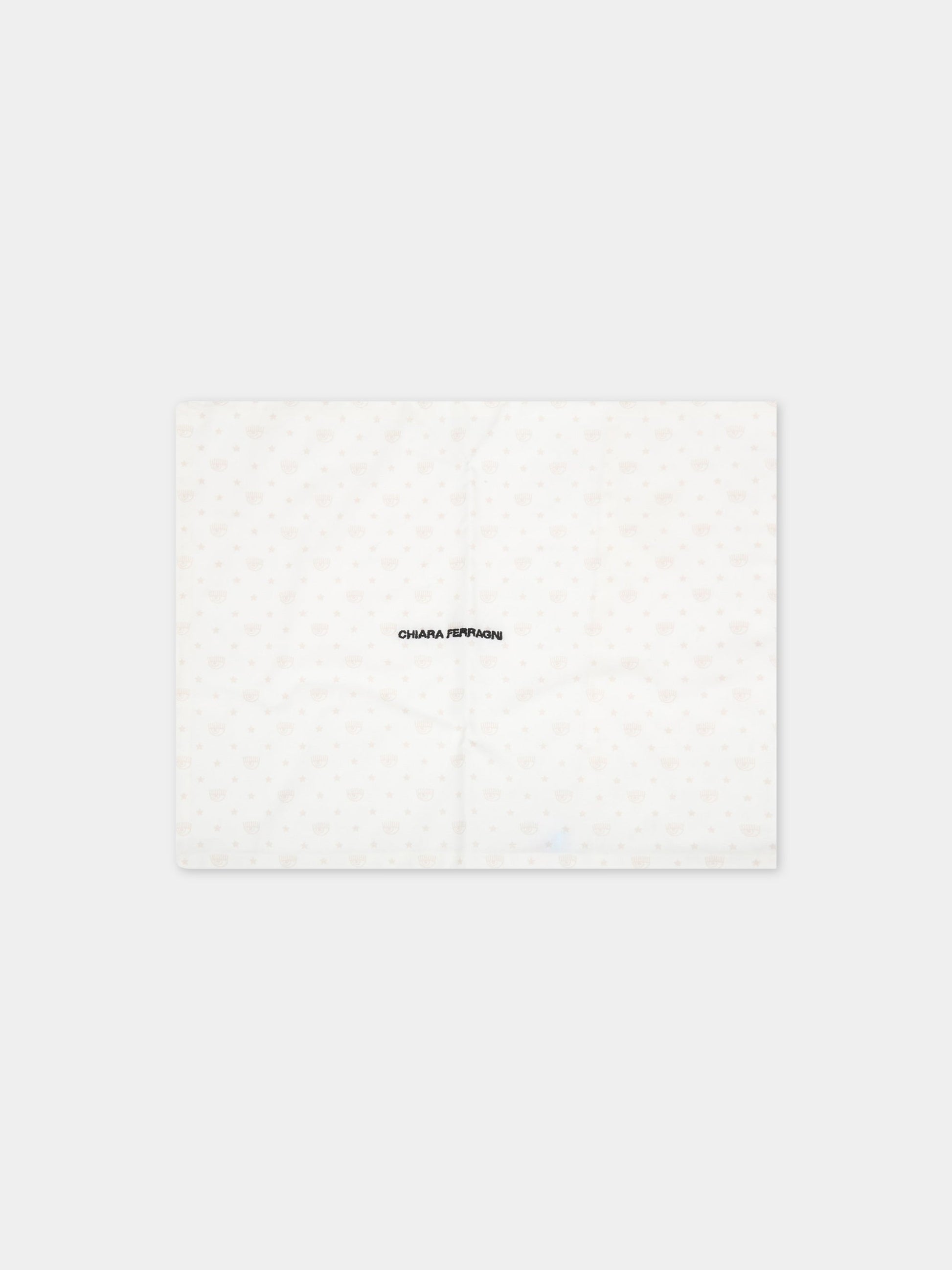 Set paracolpi avorio per neonata con occhiolini,Chiara Ferragni Homewear,CF117B