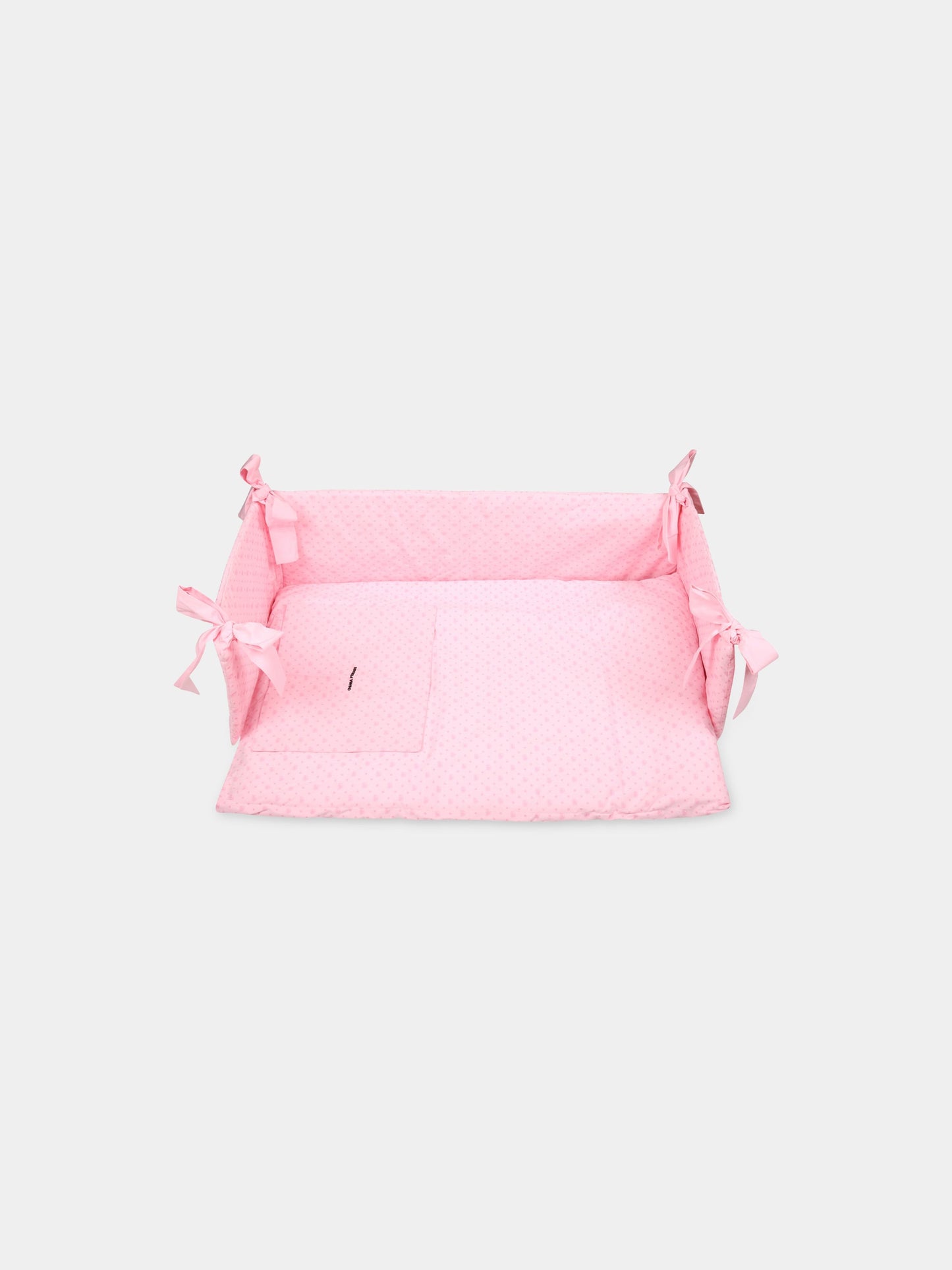 Set paracolpi rosa per neonata con occhiolini,Chiara Ferragni Homewear,CF117R