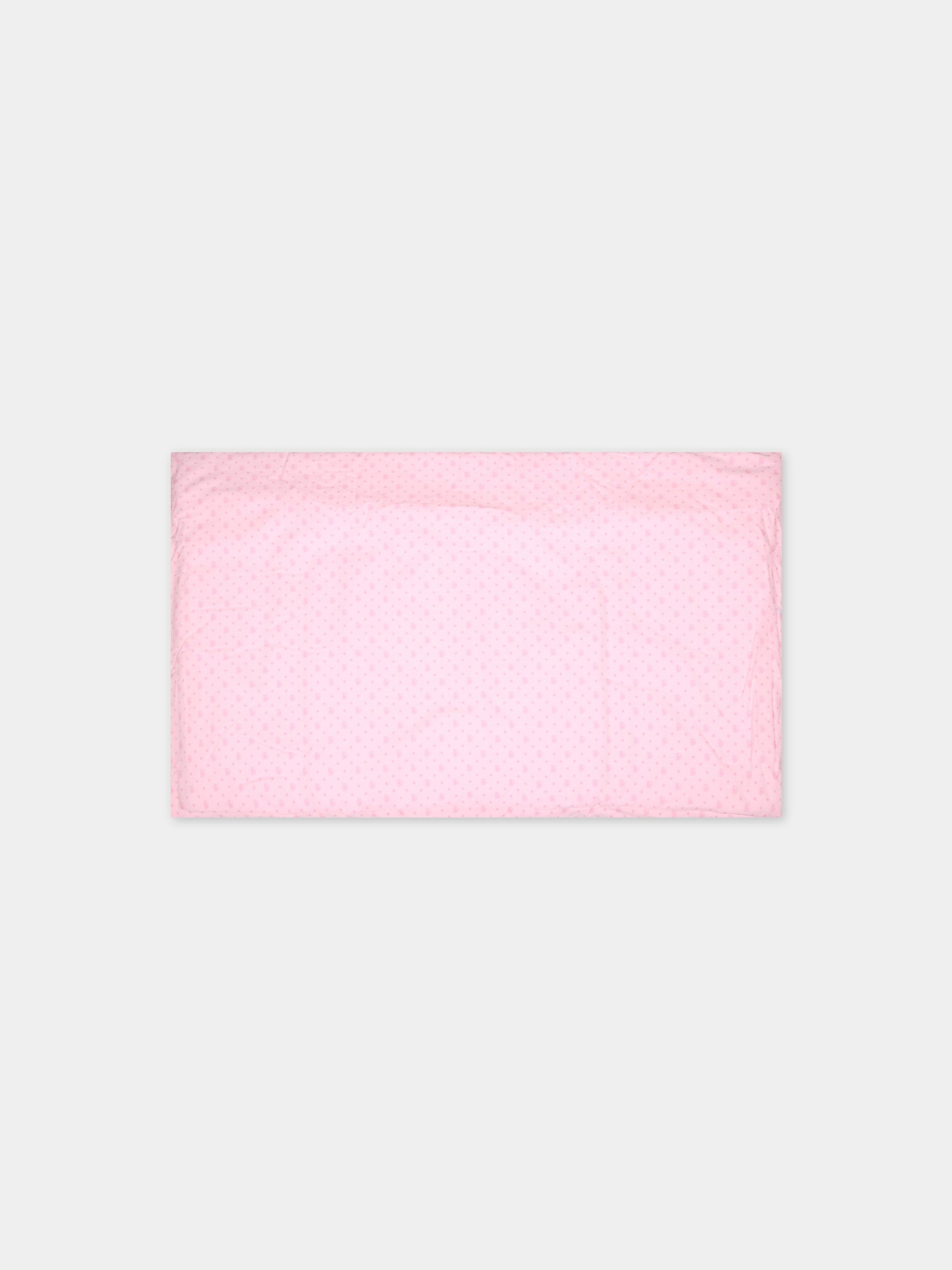 Set paracolpi rosa per neonata con occhiolini,Chiara Ferragni Homewear,CF117R