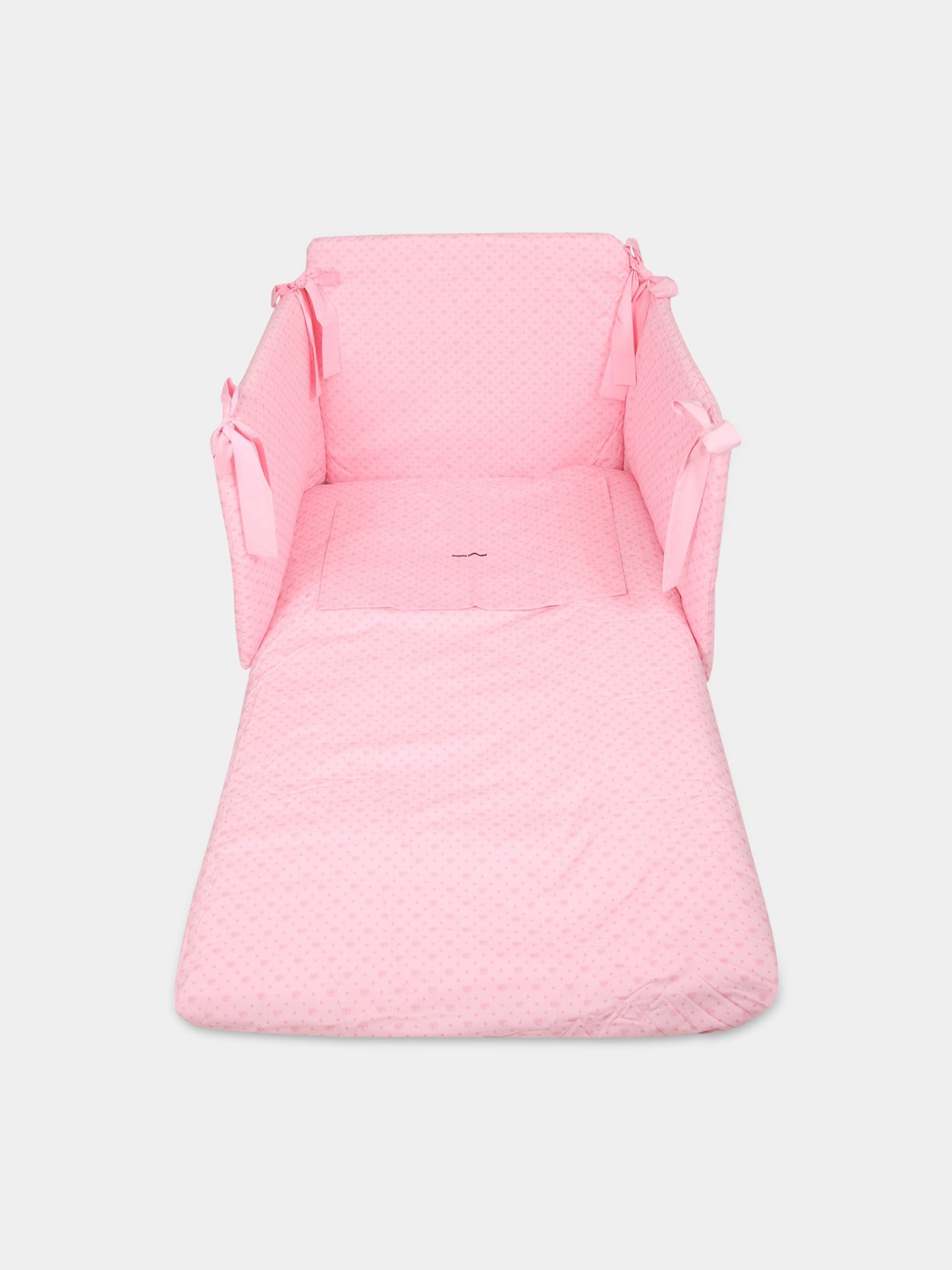 Set paracolpi rosa per neonata con occhiolino,Chiara Ferragni Homewear,CF017R