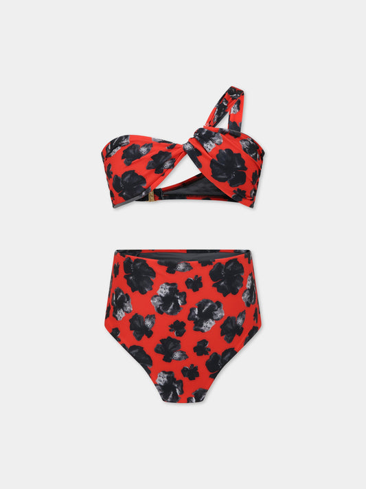 Bikini rosso da donna con stampa floreale,Matineè,CB4018 EVA FIORE ROSSO
