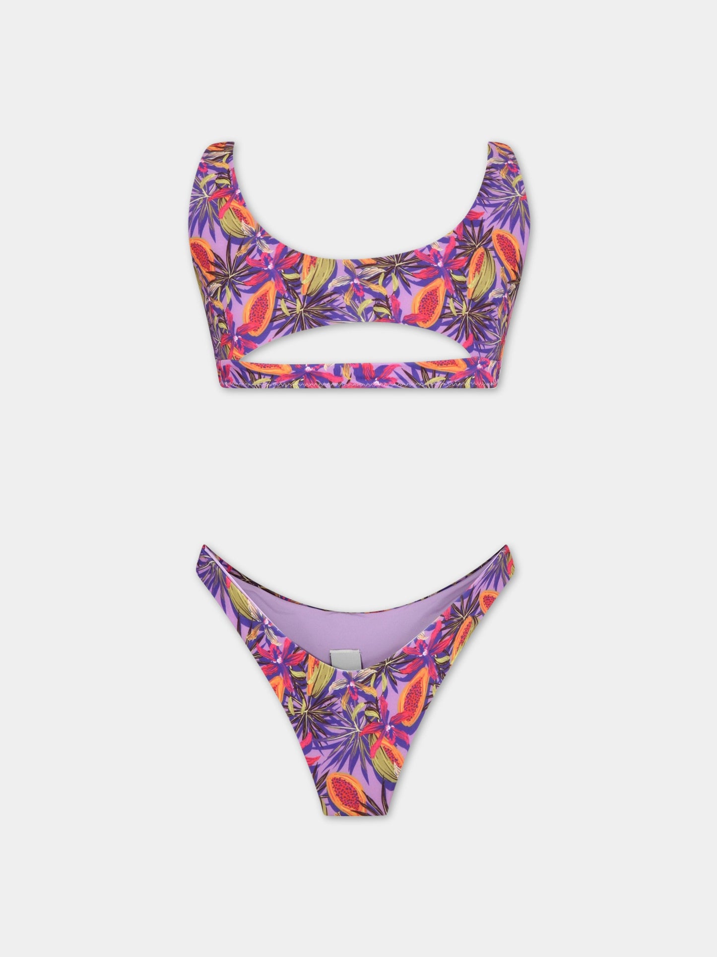 Bikini viola da donna con stampa papaya,Matineè,CB4055 CLEO PAPAYA VIOLA