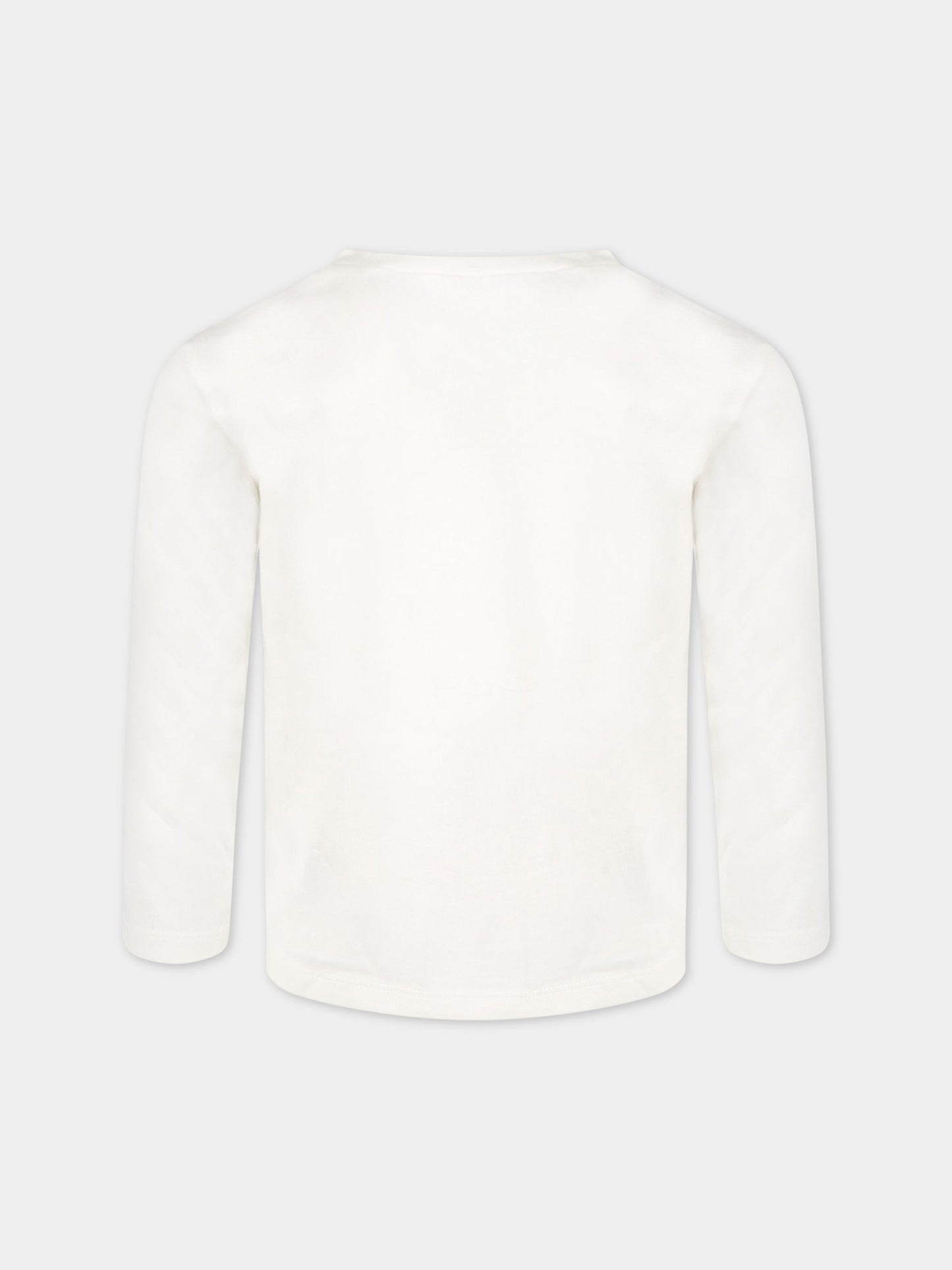 T-shirt avorio per bambina con scritta,Billieblush,U15922 121