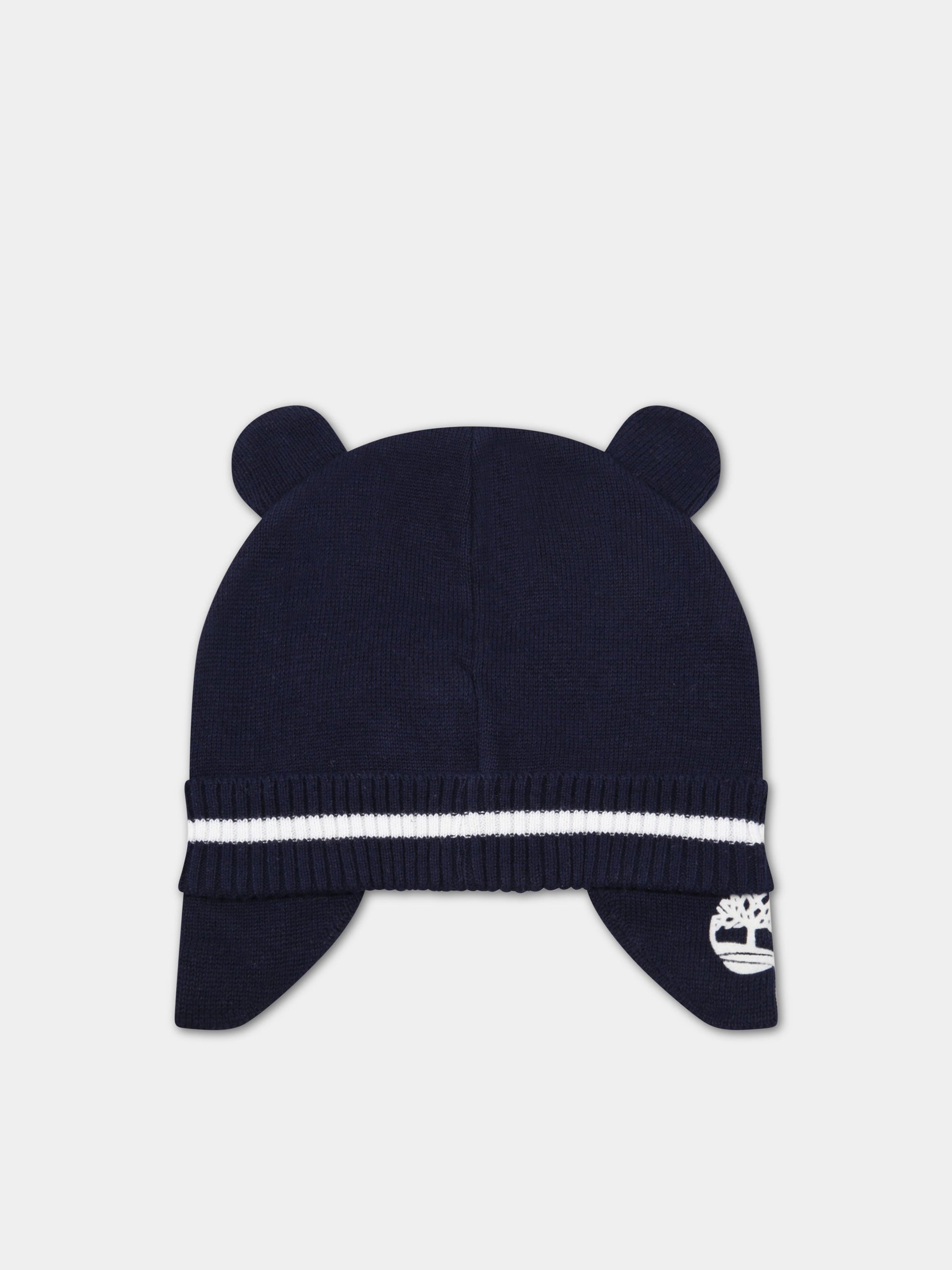 Cappello blu per neonato con logo blu ricamato,Timberland,T91267 85T