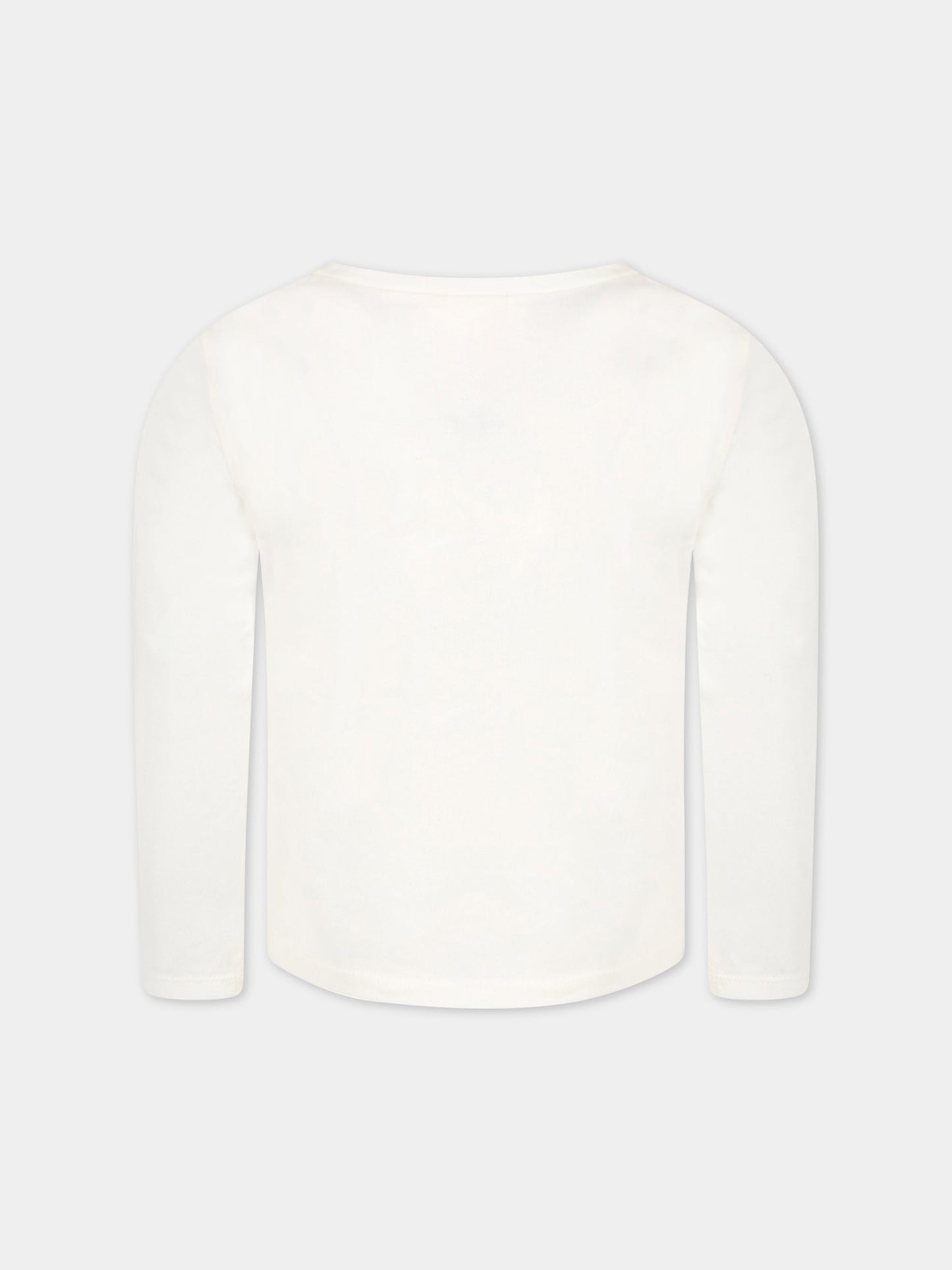 T-shirt avorio per bambina con stampa,Billieblush,U15A49 121