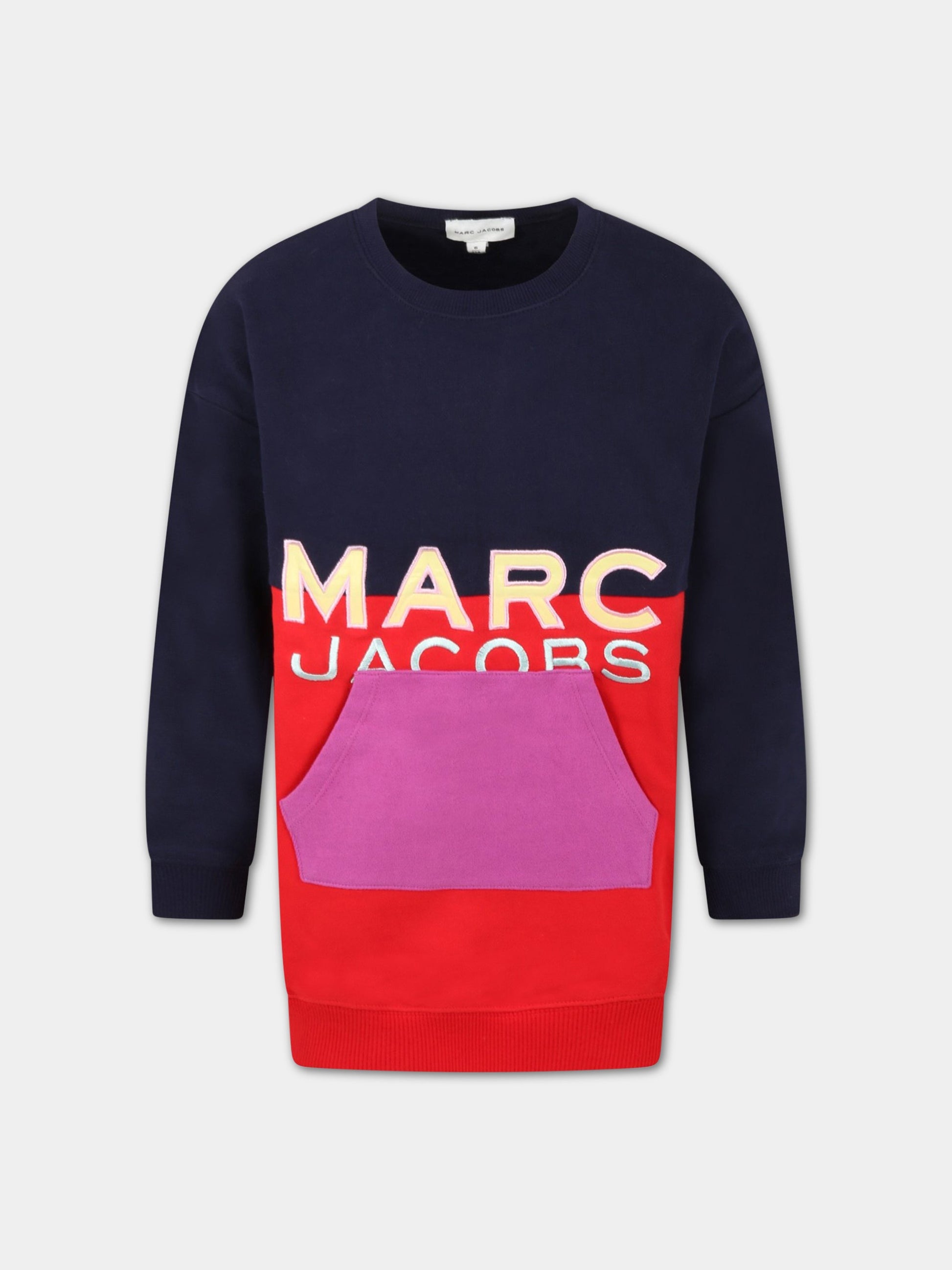 Vestito multicolor per bambina con logo,Little Marc Jacobs,W12415 97E