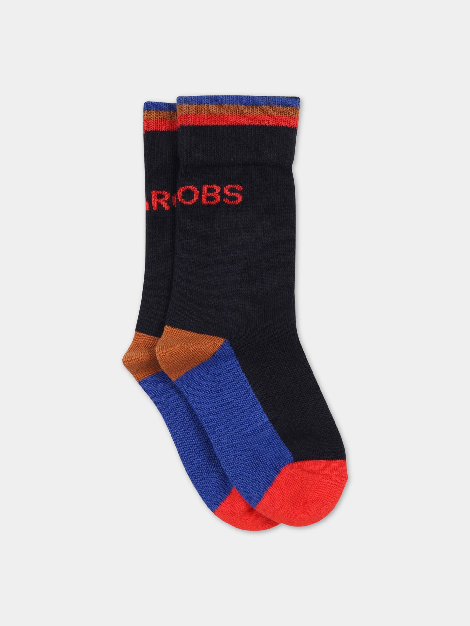 Calze blu per bambino con logo,Little Marc Jacobs,W20076 84E