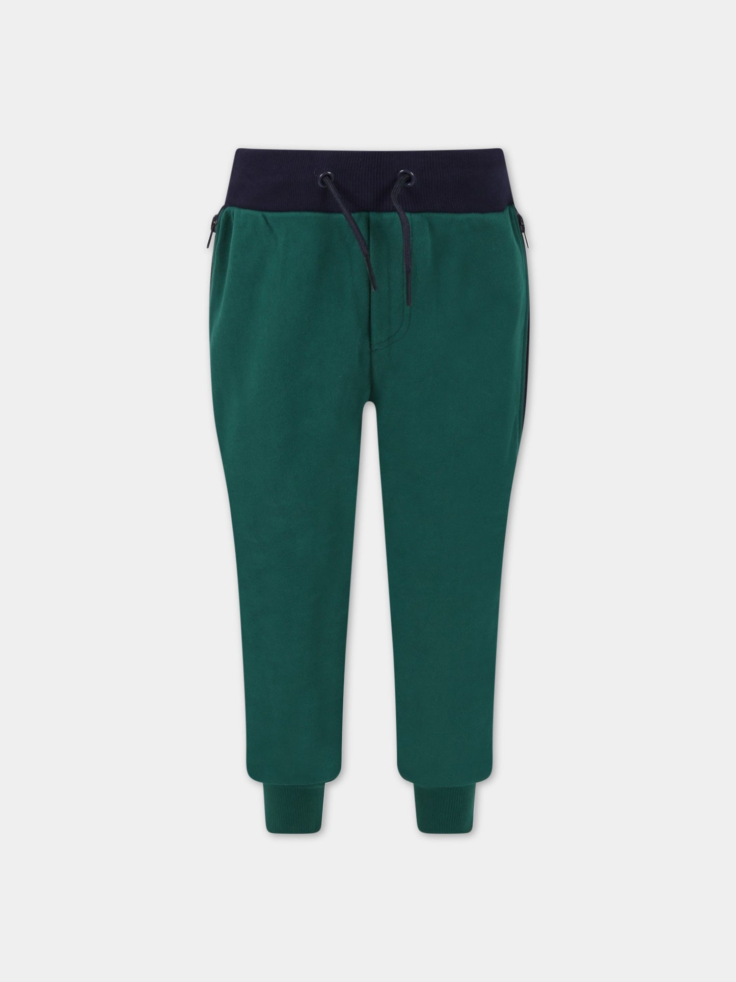 Pantalone verde per bambino con logo,Little Marc Jacobs,W24264 670