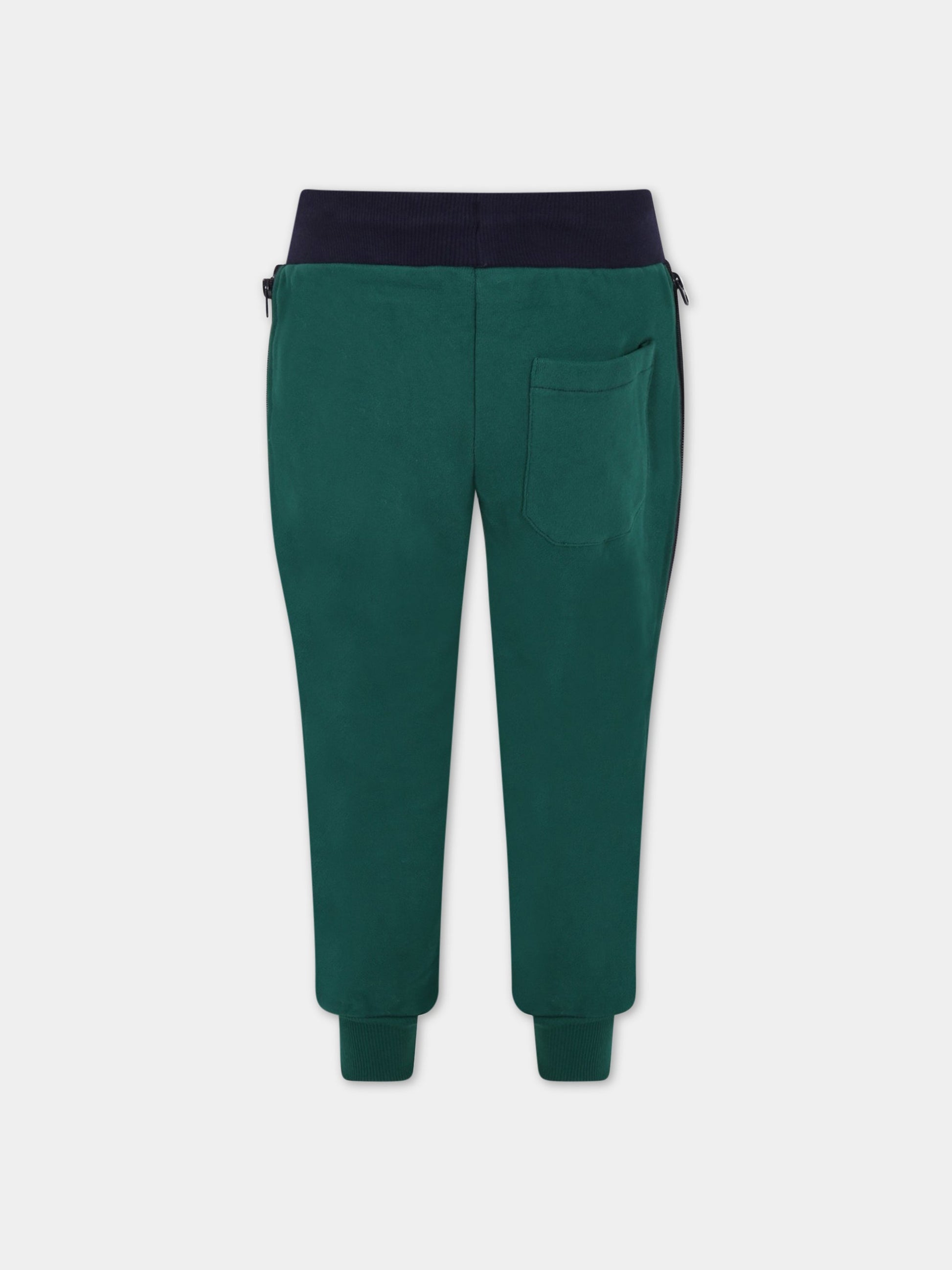 Pantalone verde per bambino con logo,Little Marc Jacobs,W24264 670
