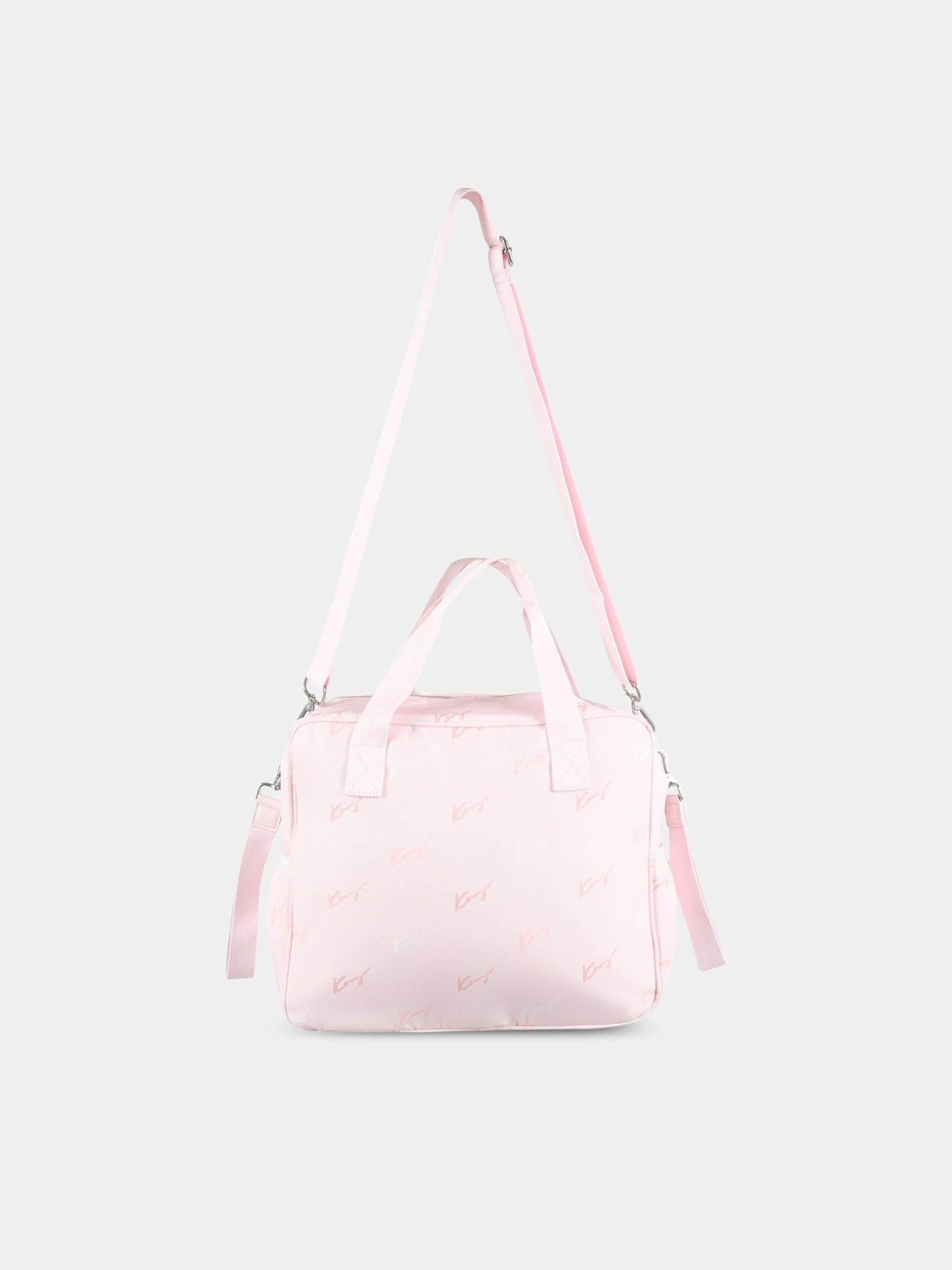 Borsa mamma rosa per neonata con logo,Kenzo Kids,K90083 44D