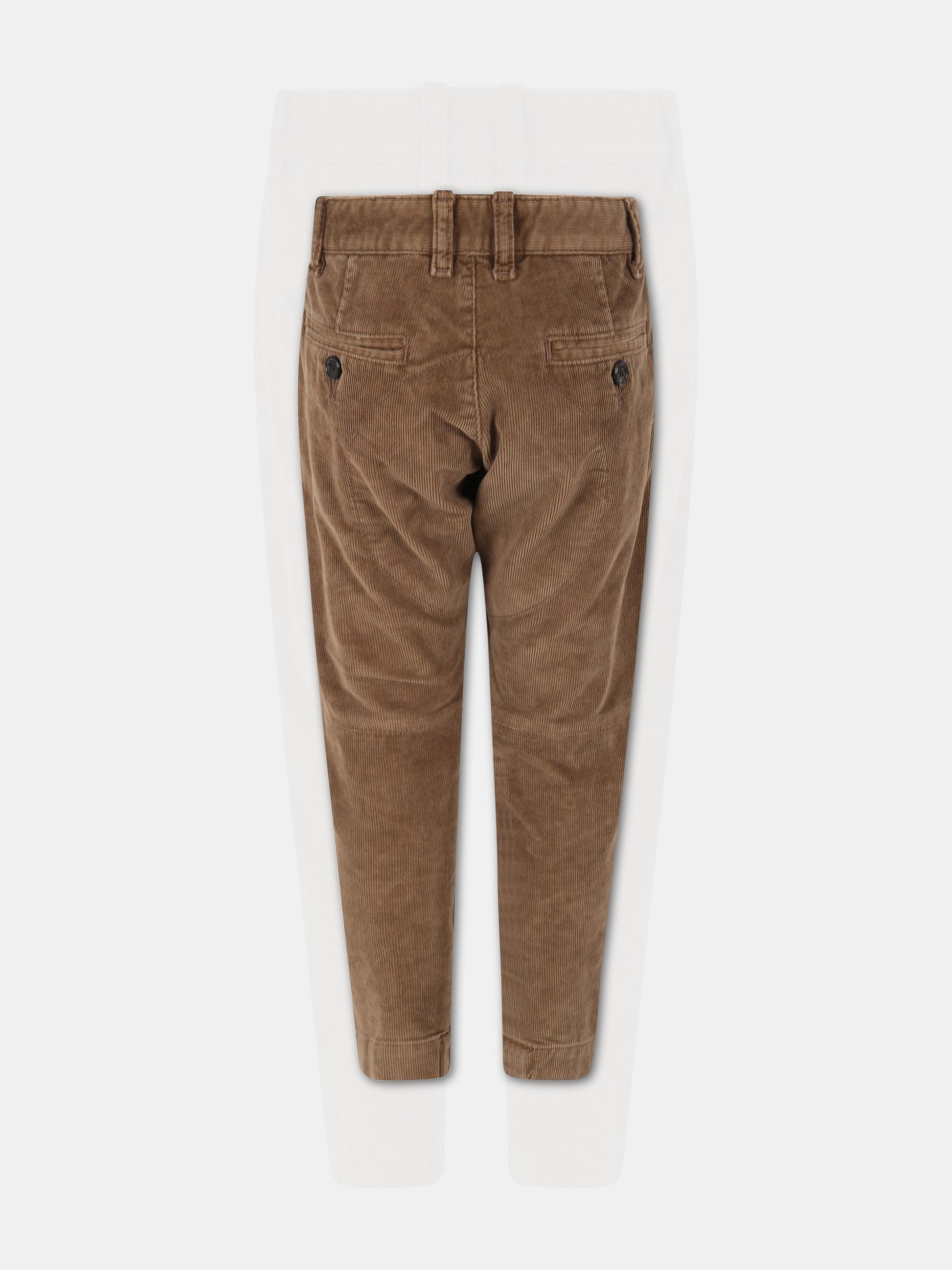 Pantaloni marroni per bambino con logo nero,Dsquared2,DQ1369 D0A1D DQ764