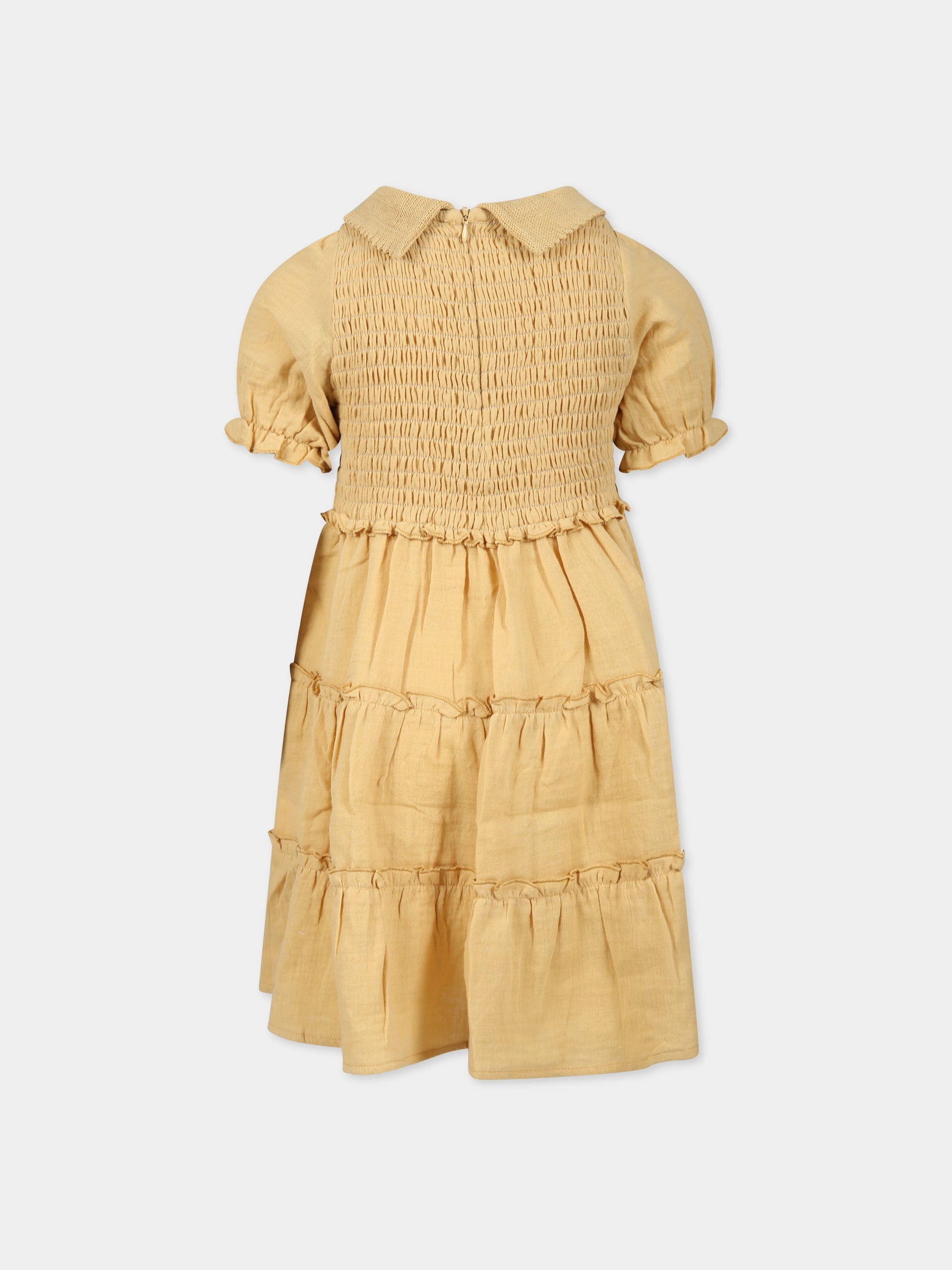 Vestito giallo per bambina con fiori,Coco Au Lait,14COCO1158