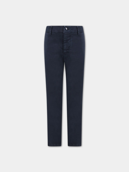 Pantloni blu per bambino con logo,Dondup Kids,DMPA213 KD001 4001