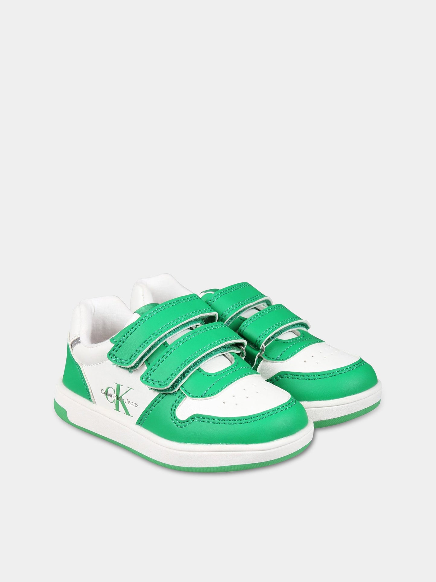 Sneakers multicolor per bambini con logo,Calvin Klein Kids,V1X9 80545 1355X042