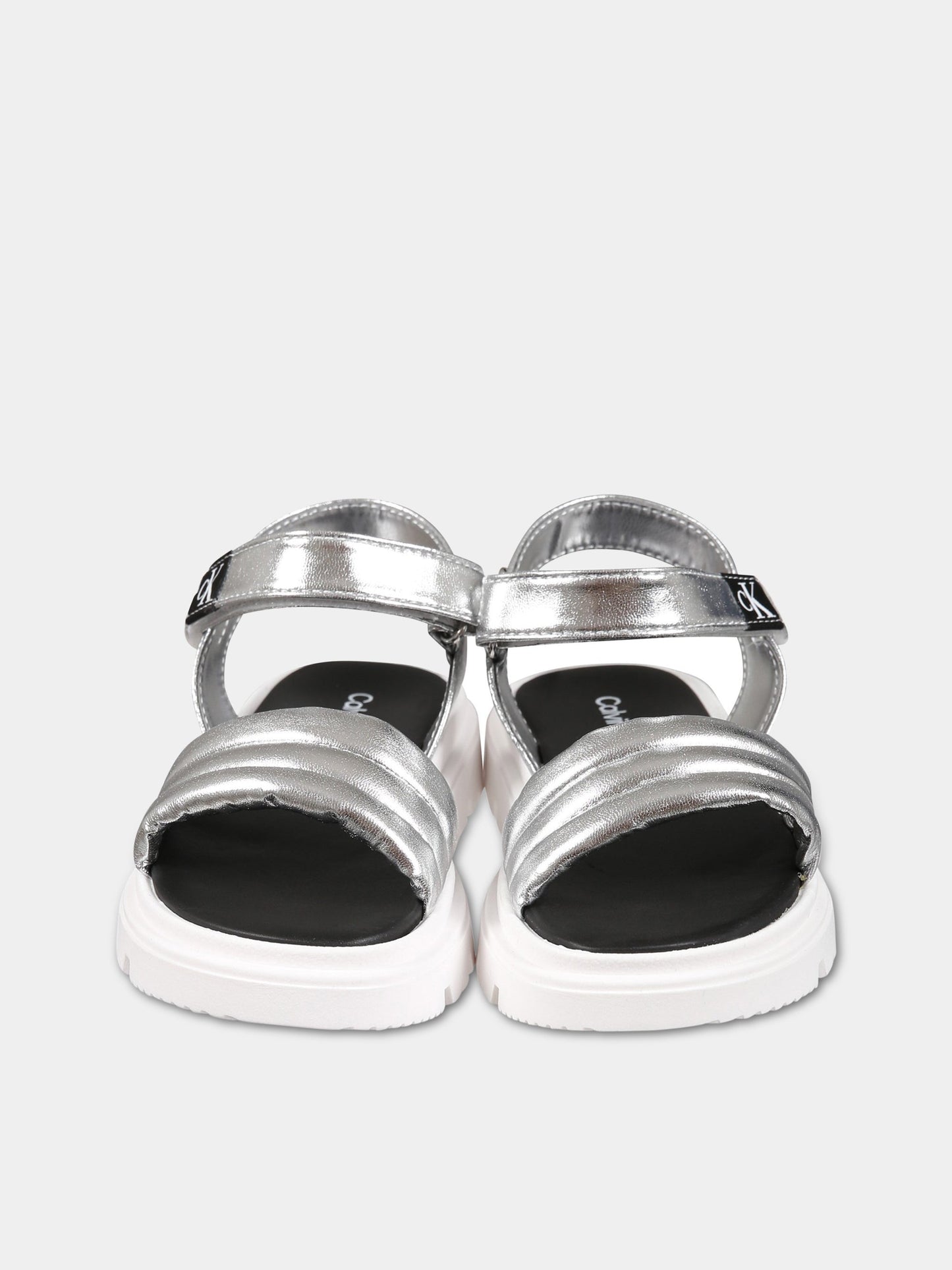 Sandali argento per bambina,Calvin Klein Kids,V4A2 80511 0243904