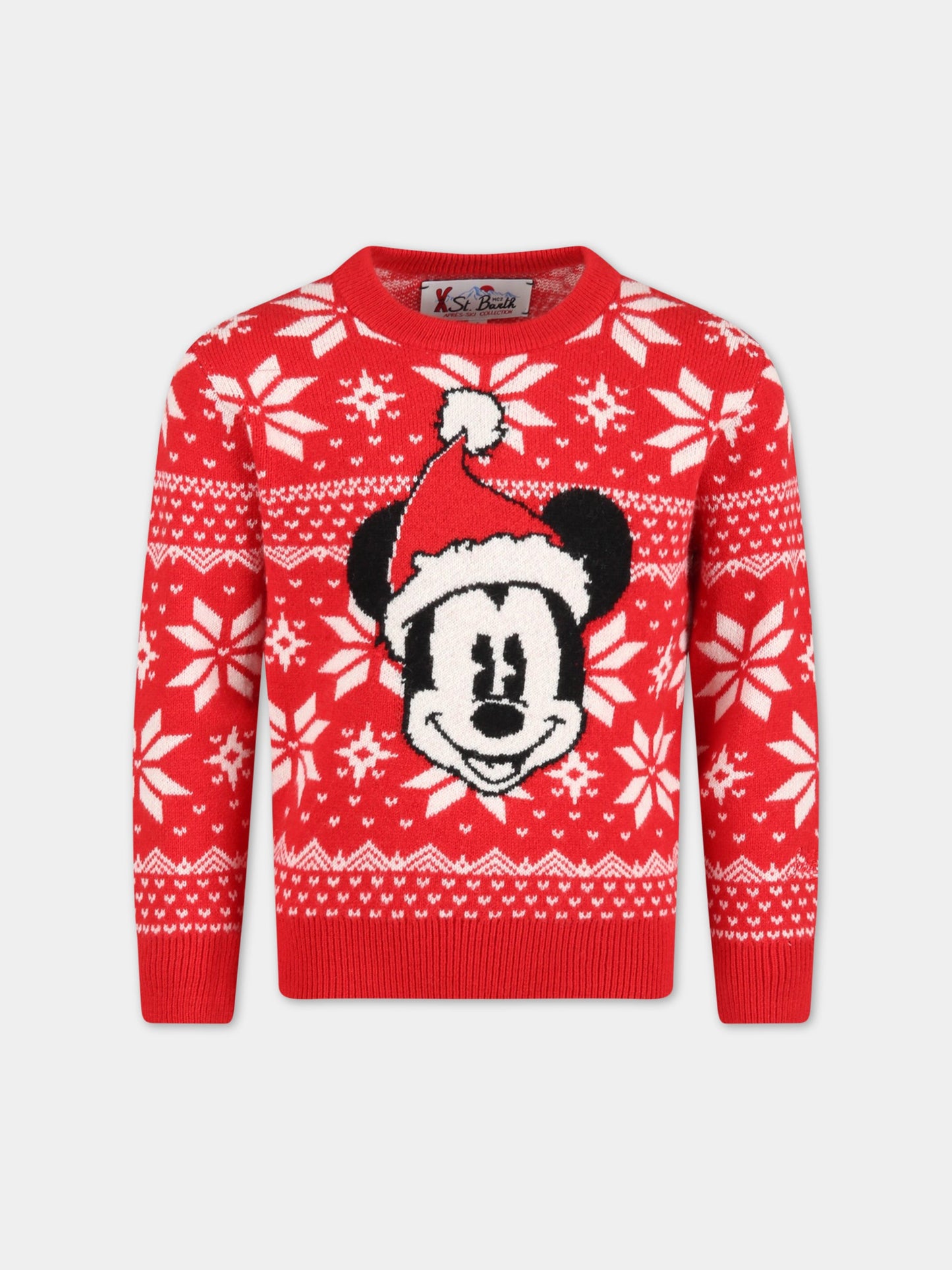 Maglione rosso per bambino con Topolino,Mc2 Saint Barth,DOU0003 00441C