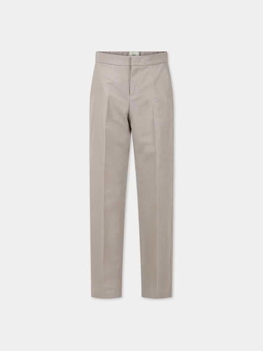 Pantaloni grigi per bambino con logo,Fendi Kids,JMF430 AMI4 F0QB9