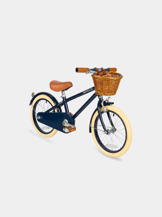 Bicicletta blu per bambini con logo,Banwood,BW CL2 NAVY