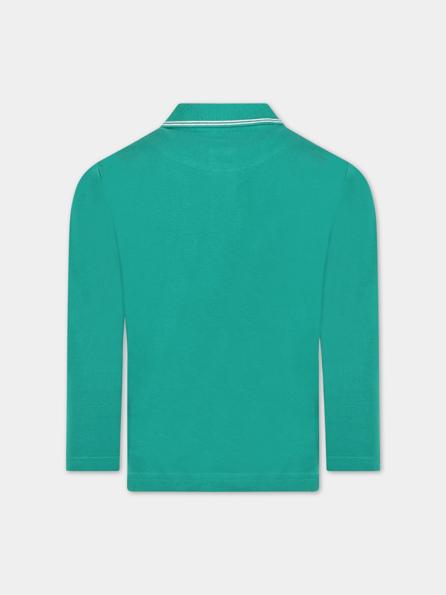 Polo verde per bambino con logo,Hugo Boss,J25L79 712