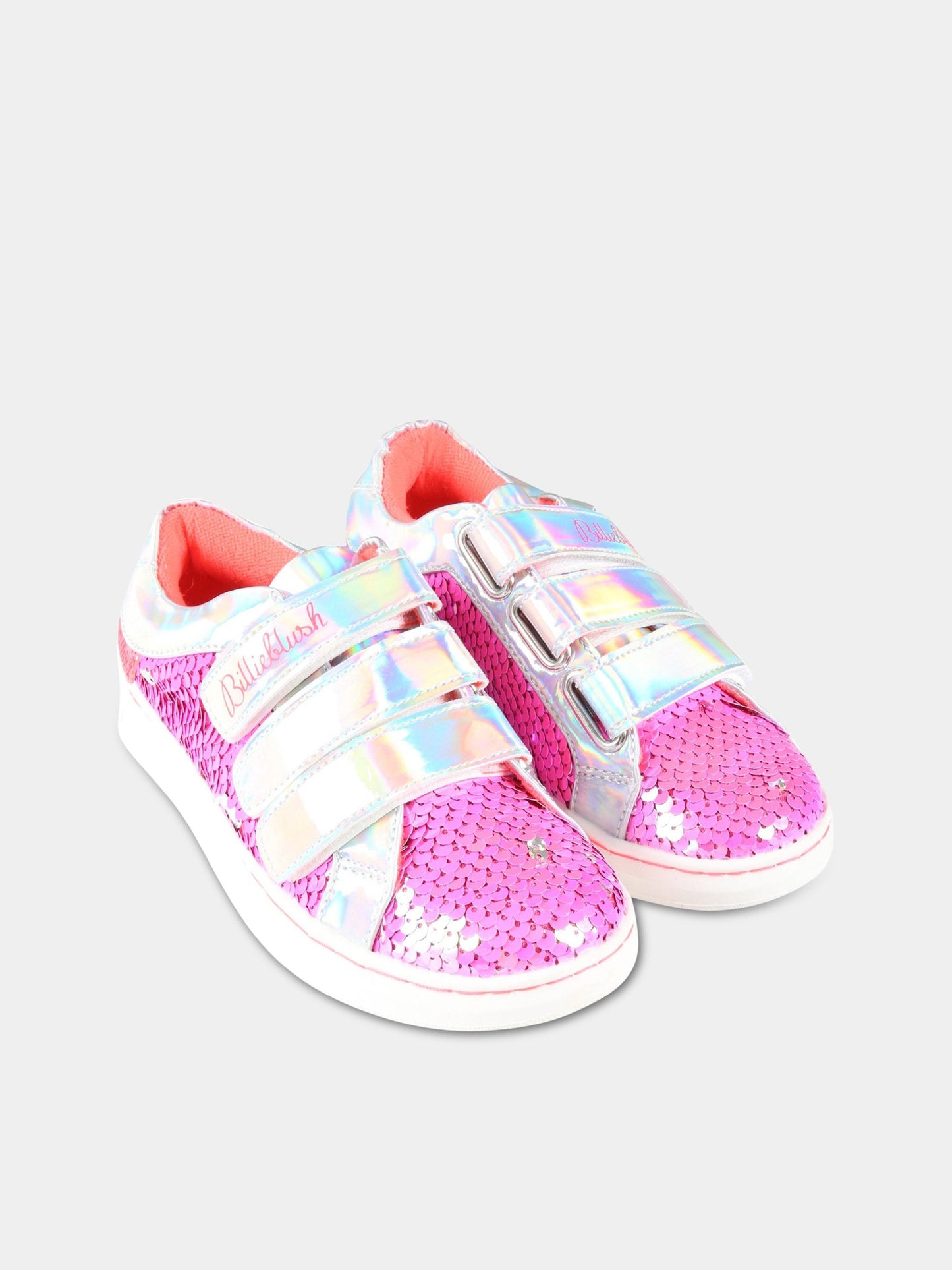 Sneakers multicolor per bambina con paillettes e logo,Billieblush,U19308 499
