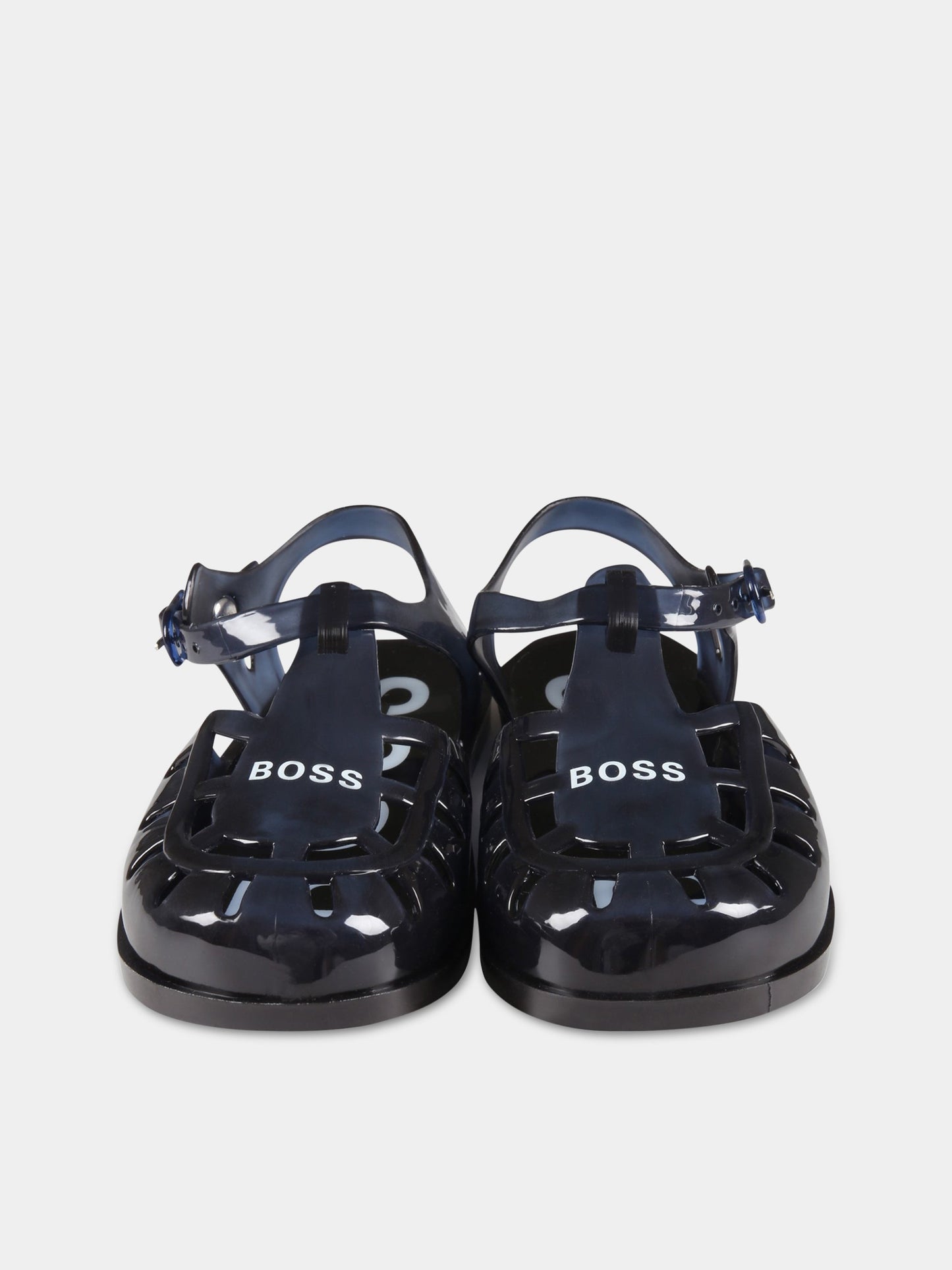 Sandali blu per bambino con logo,Hugo Boss,J09170 849